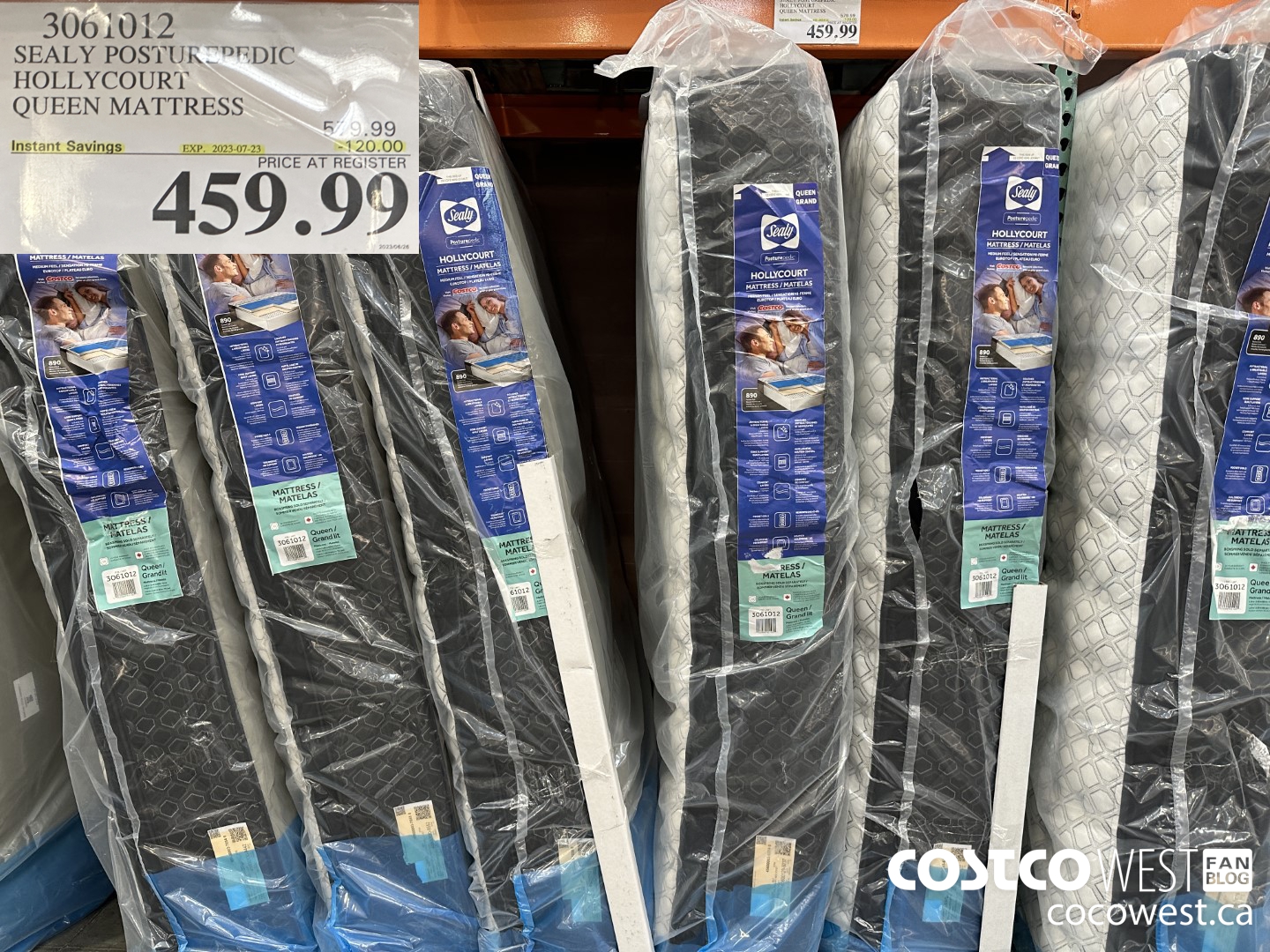 3061012 SEALY POSTUREPEDIC HOLLYCOURT QUEEN MATTRESS ($120.00 INSTANT SAVINGS EXPIRES ON 2023-07-23) $459.99