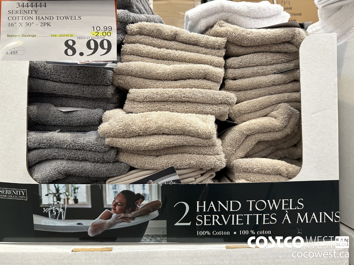 3444444 SERENITY COTTON HAND TOWELS 16