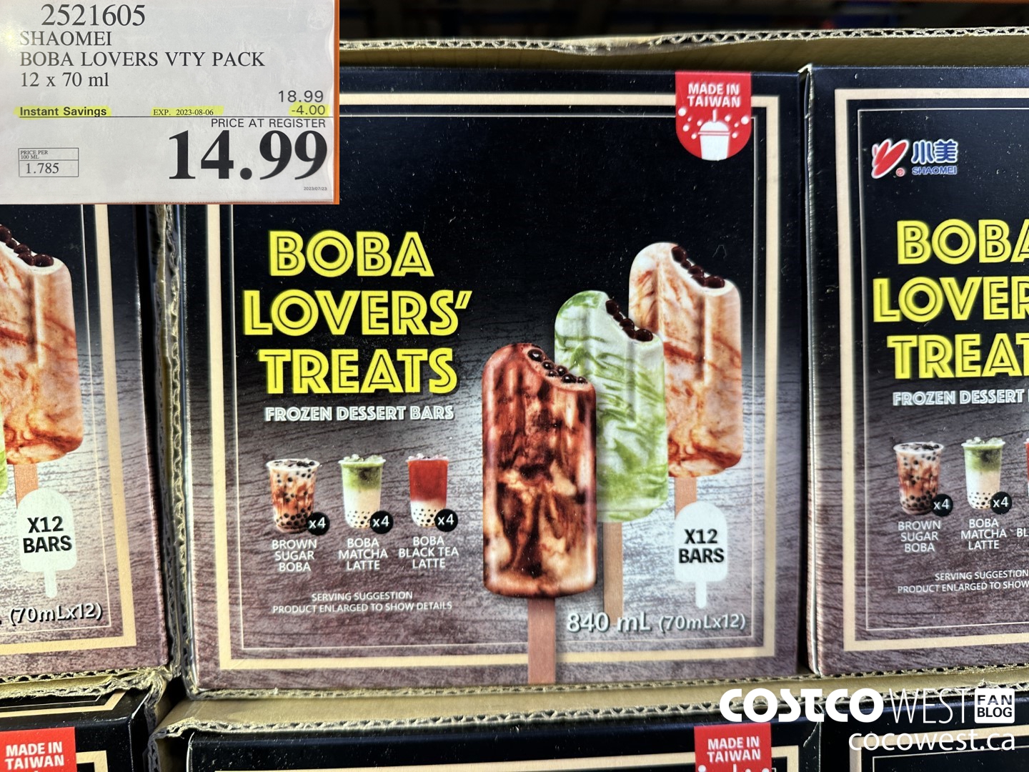 2521605 SHAOMEI BOBA LOVERS VTY PACK 12 X 70 ML ($4.00 INSTANT SAVINGS EXPIRES ON 2023-08-06) $14.99