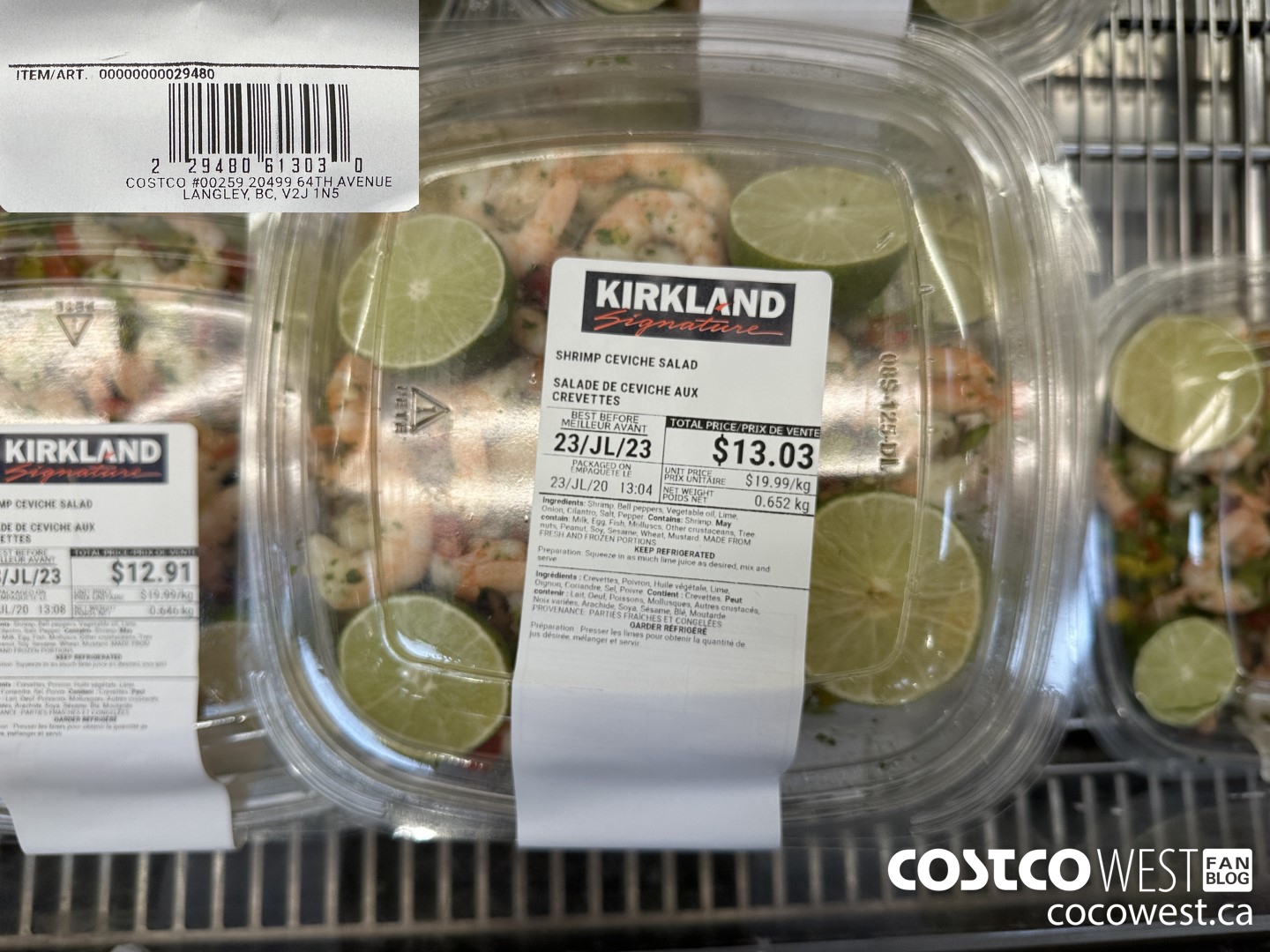 29480 SHRIMP CEVICHE SALAD $19.99