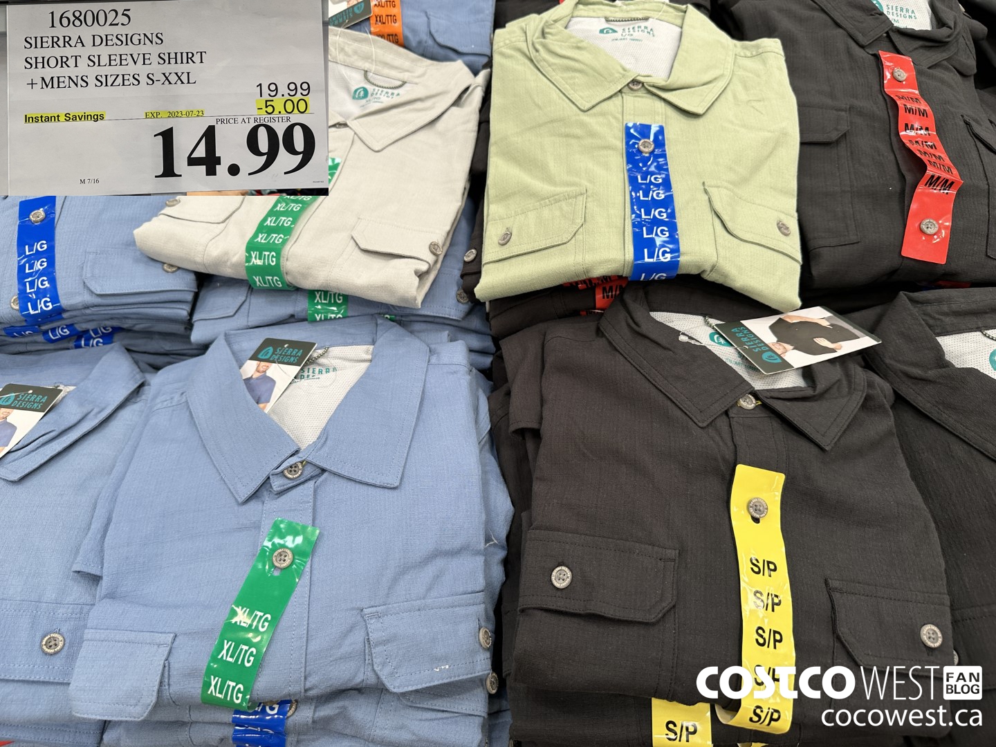 1680025 SIERRA DESIGNS SHORT SLEEVE SHIRT MENS SIZES S-XXL ($5.00 INSTANT SAVINGS EXPIRES ON 2023-07-23) $14.99