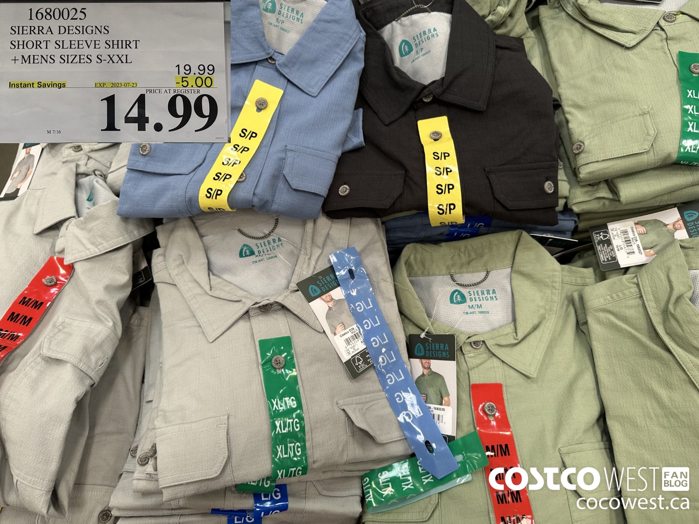 1680025 SIERRA DESIGNS SHORT SLEEVE SHIRT MENS SIZES S-XXL ($5.00 INSTANT SAVINGS EXPIRES ON 2023-07-23) $14.99