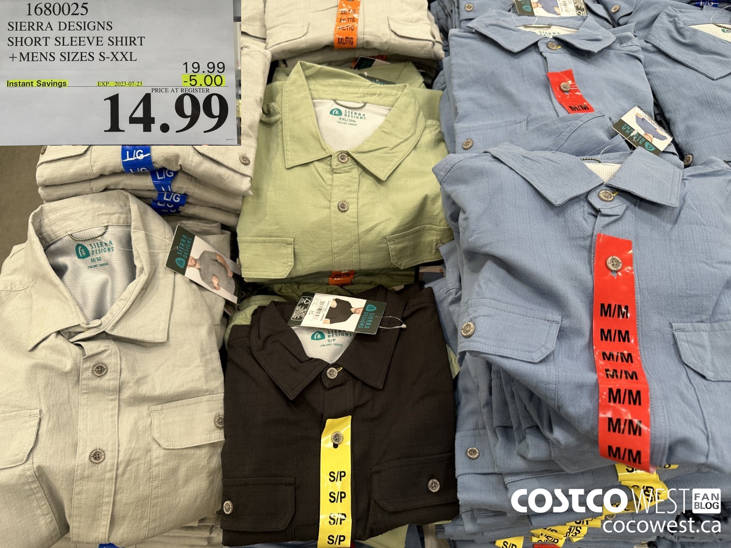 1680025 SIERRA DESIGNS SHORT SLEEVE SHIRT MENS SIZES S-XXL ($5.00 INSTANT SAVINGS EXPIRES ON 2023-07-23) $14.99