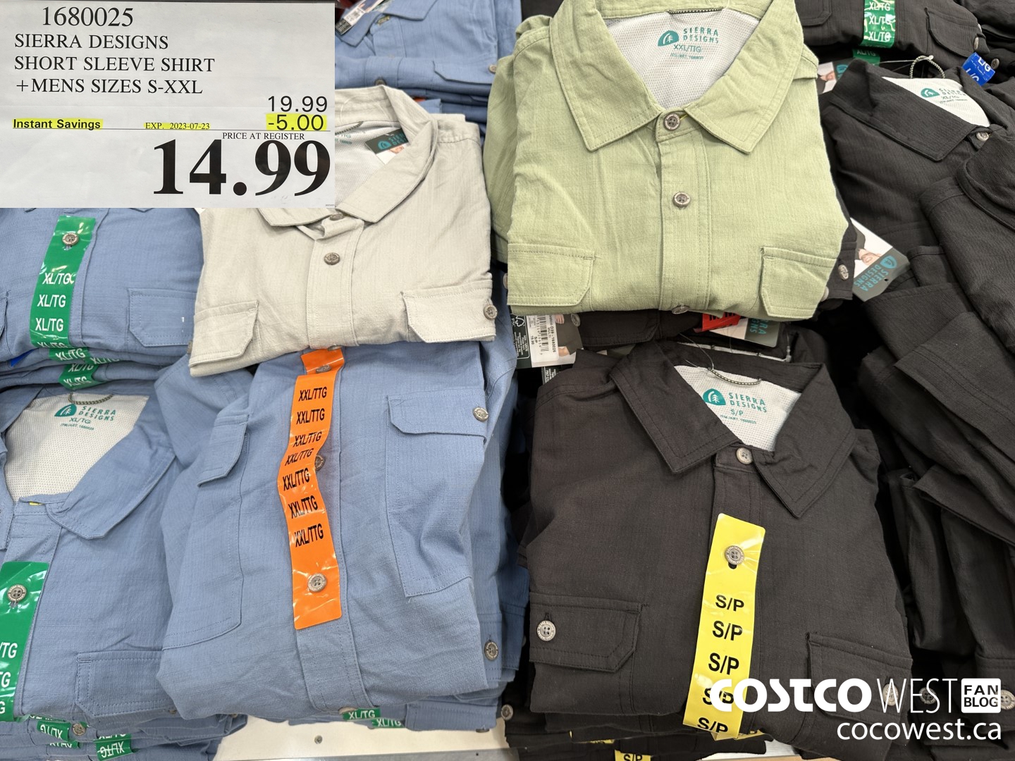 1680025 SIERRA DESIGNS SHORT SLEEVE SHIRT MENS SIZES S-XXL ($5.00 INSTANT SAVINGS EXPIRES ON 2023-07-23) $14.99