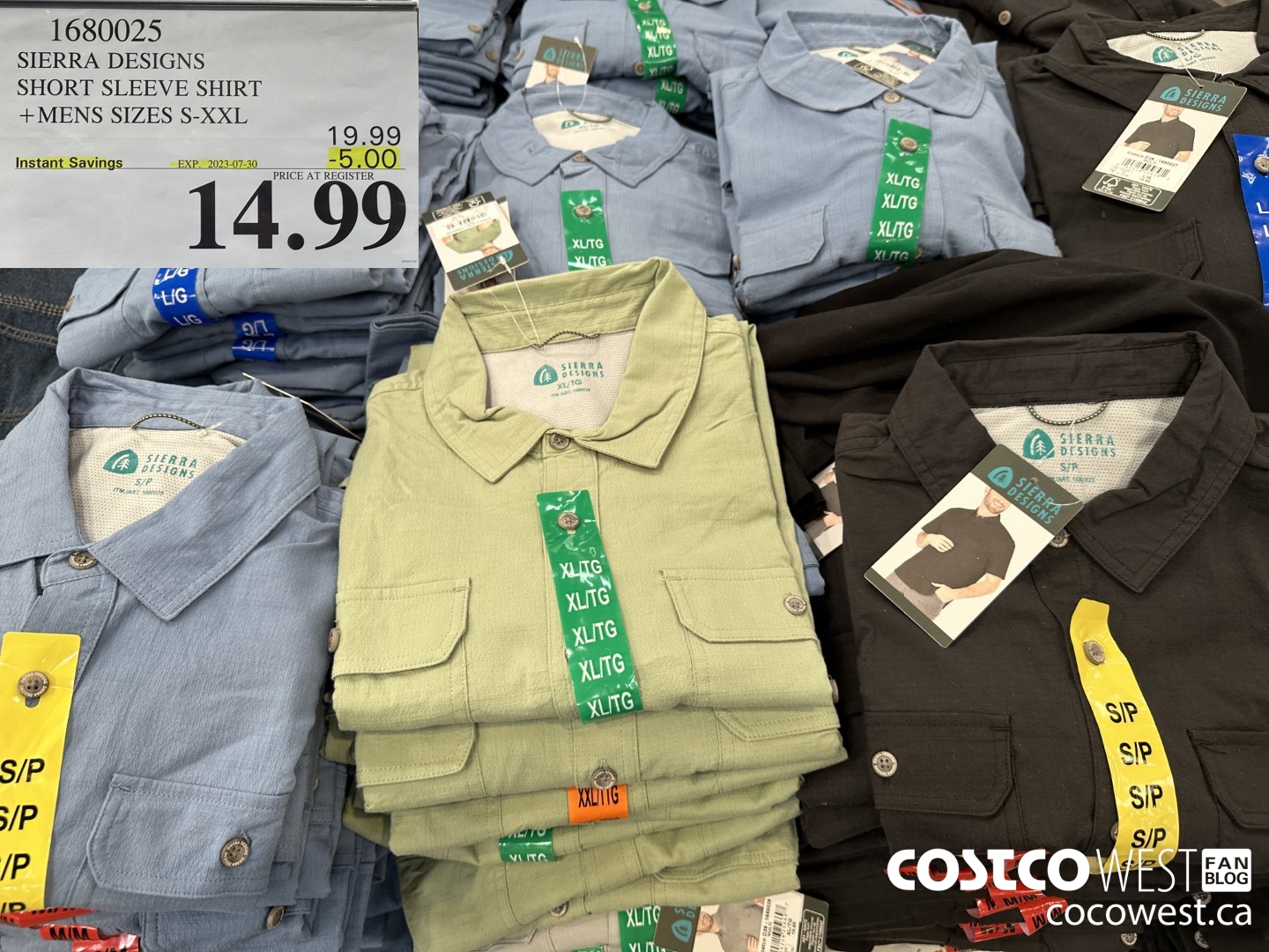 1680025 SIERRA DESIGNS SHORT SLEEVE SHIRT MENS SIZES S-XXL ($5.00 INSTANT SAVINGS EXPIRES ON 2023-07-30) $14.99