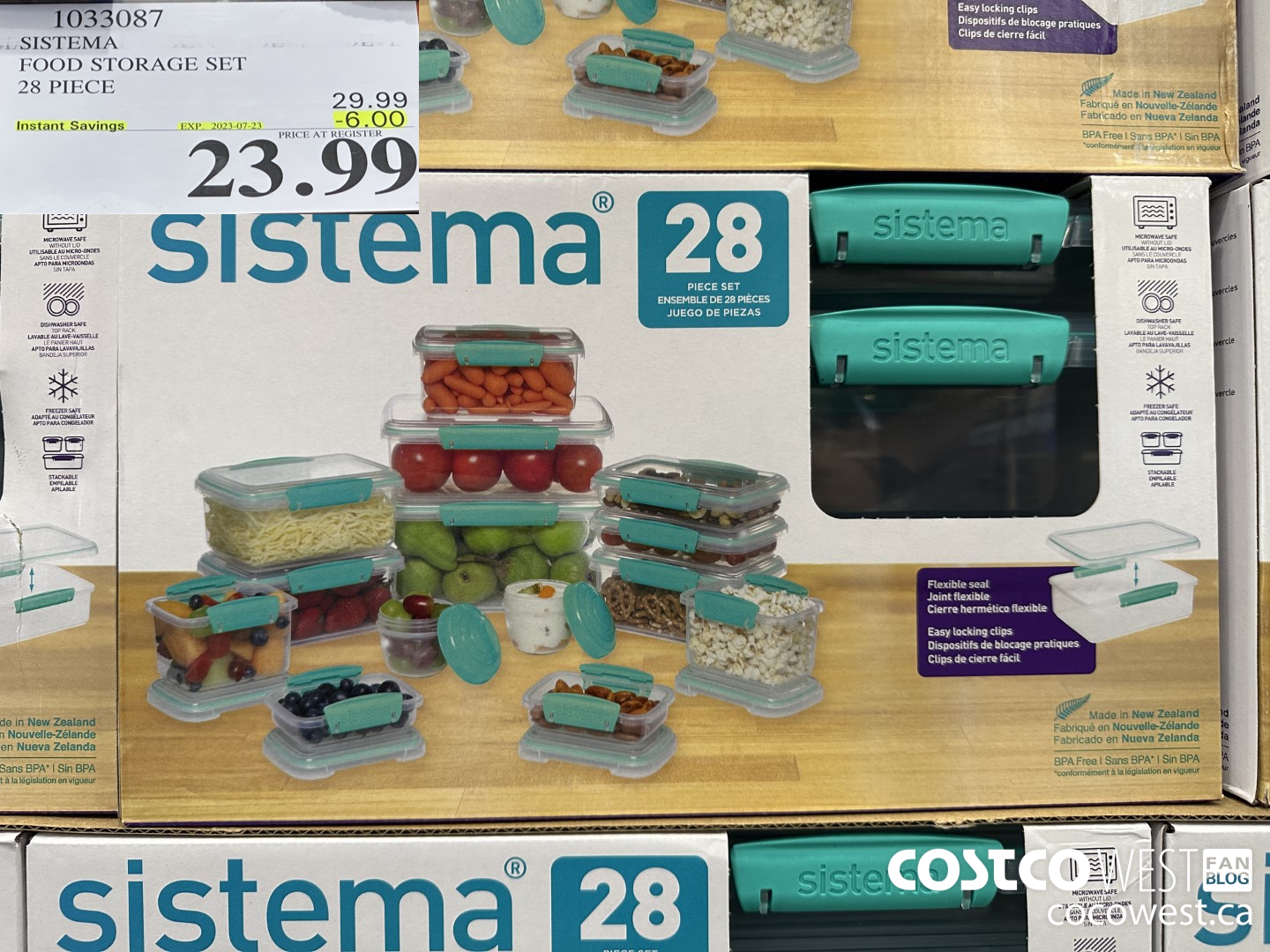 1033087 SISTEMA FOOD STORAGE SET 28 PIECE ($6.00 INSTANT SAVINGS EXPIRES ON 2023-07-23) $23.99