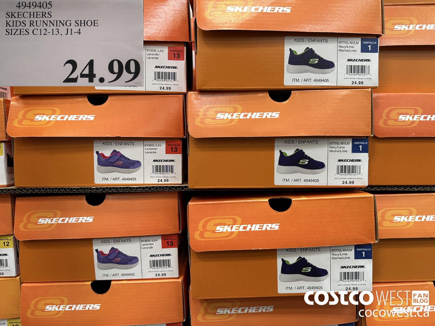 4949405 SKECHERS KIDS RUNNERS SIZES C12-13, J1-4 $24.99