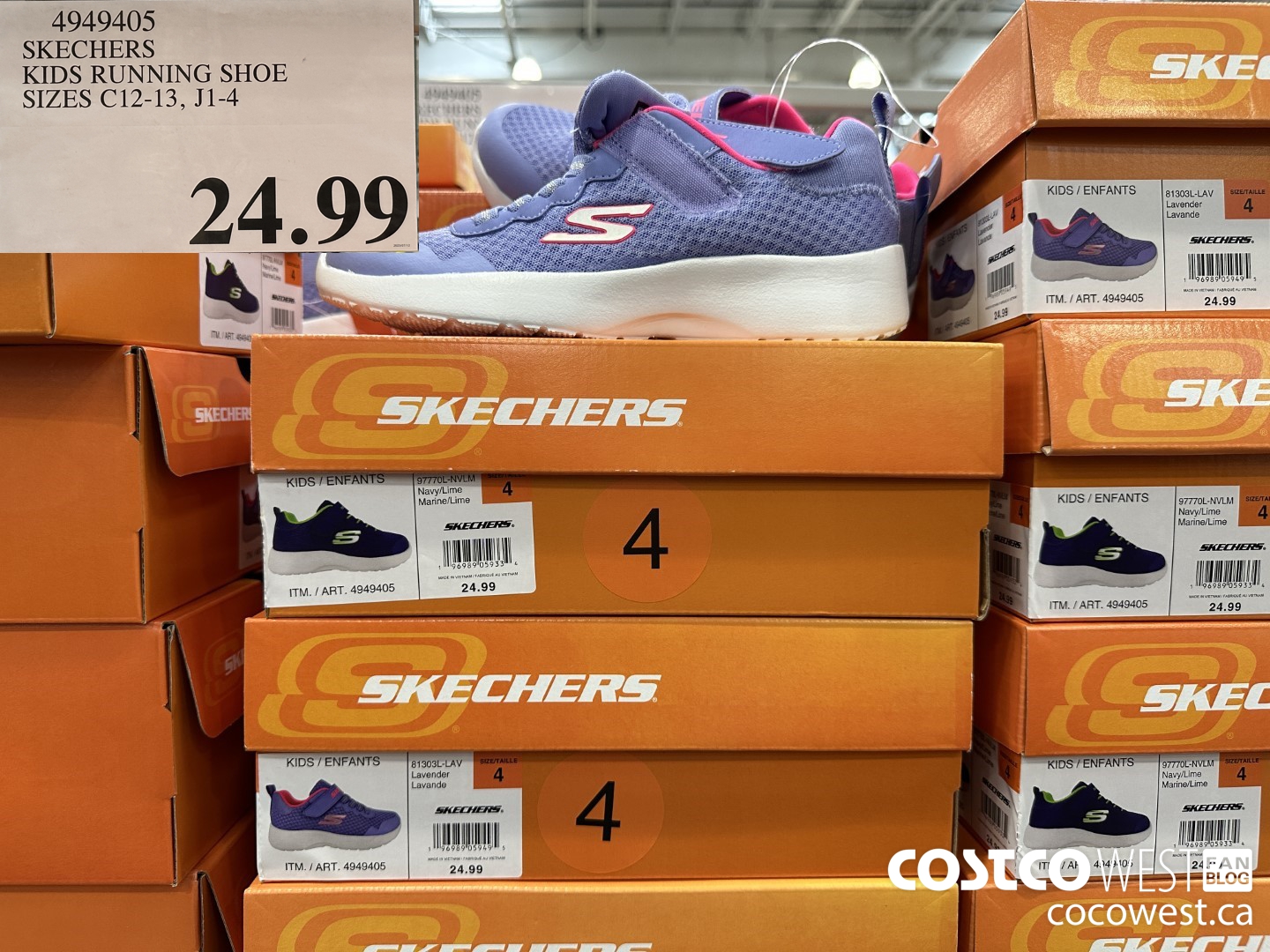4949405 SKECHERS KIDS RUNNERS SIZES C12-13, J1-4 $24.99