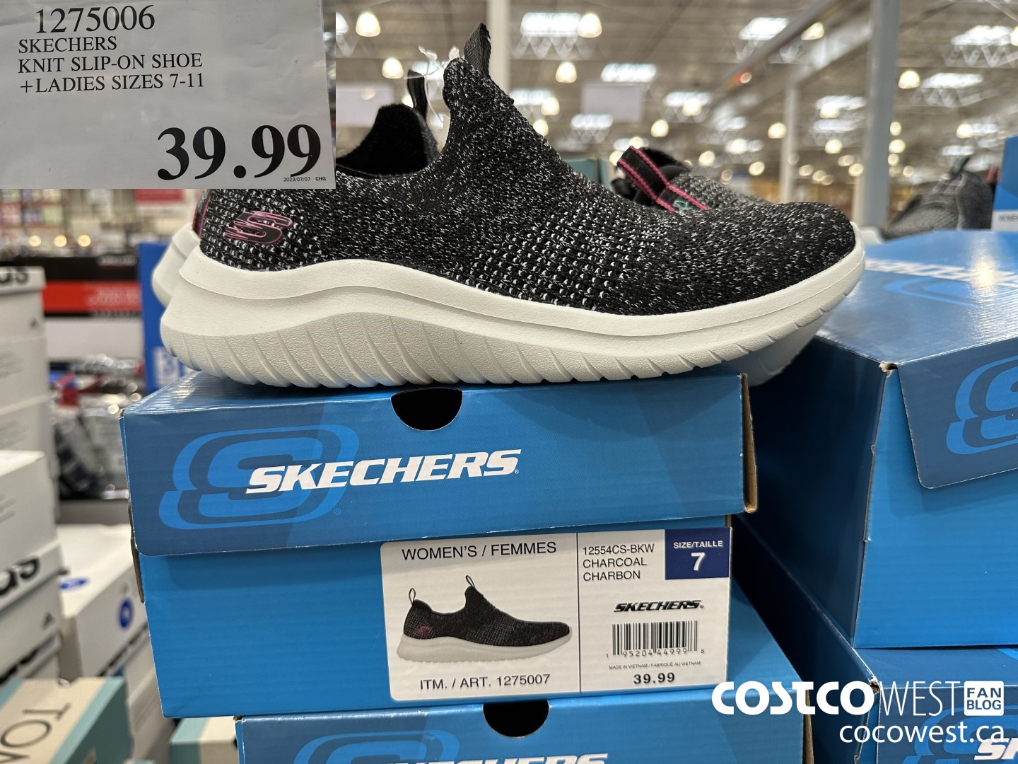 1275006 SKECHERS KNIT SLIP-ON SHOE LADIES SIZES 7-11 $39.99