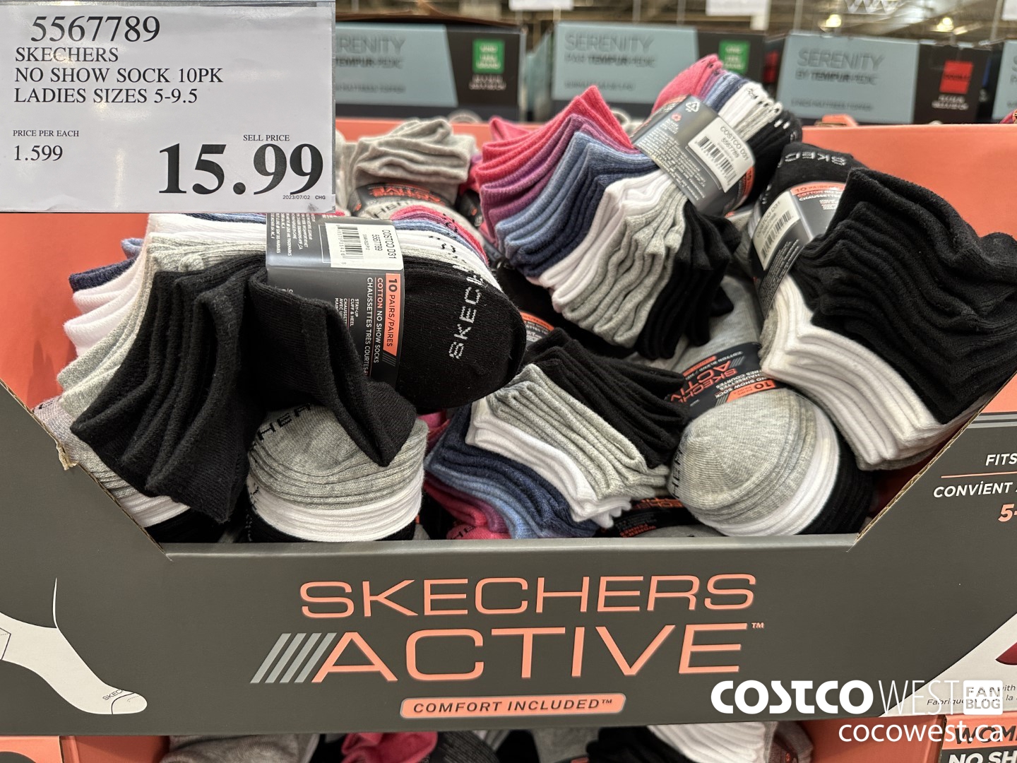 5567789 SKECHERS NO SHOW SOCK 10PK LADIES SIZES 5-9.5 $15.99