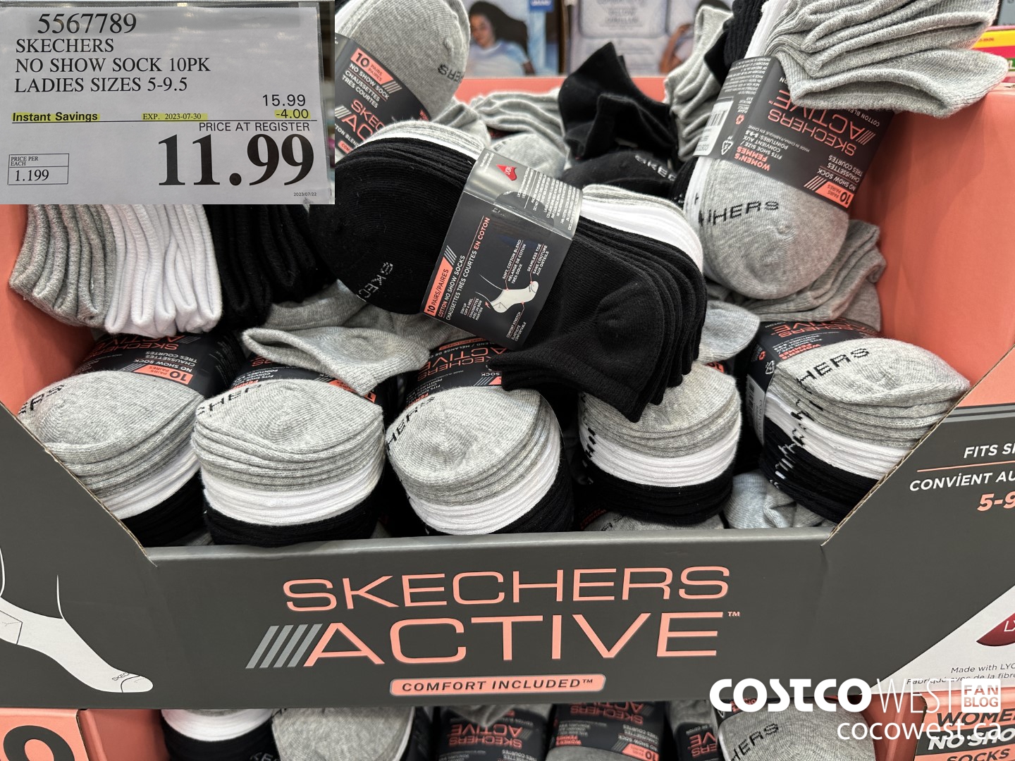 5567789 SKECHERS NO SHOW SOCK 10PK LADIES SIZES 5-9.5 ($4.00 INSTANT SAVINGS EXPIRES ON 2023-07-30) $11.99