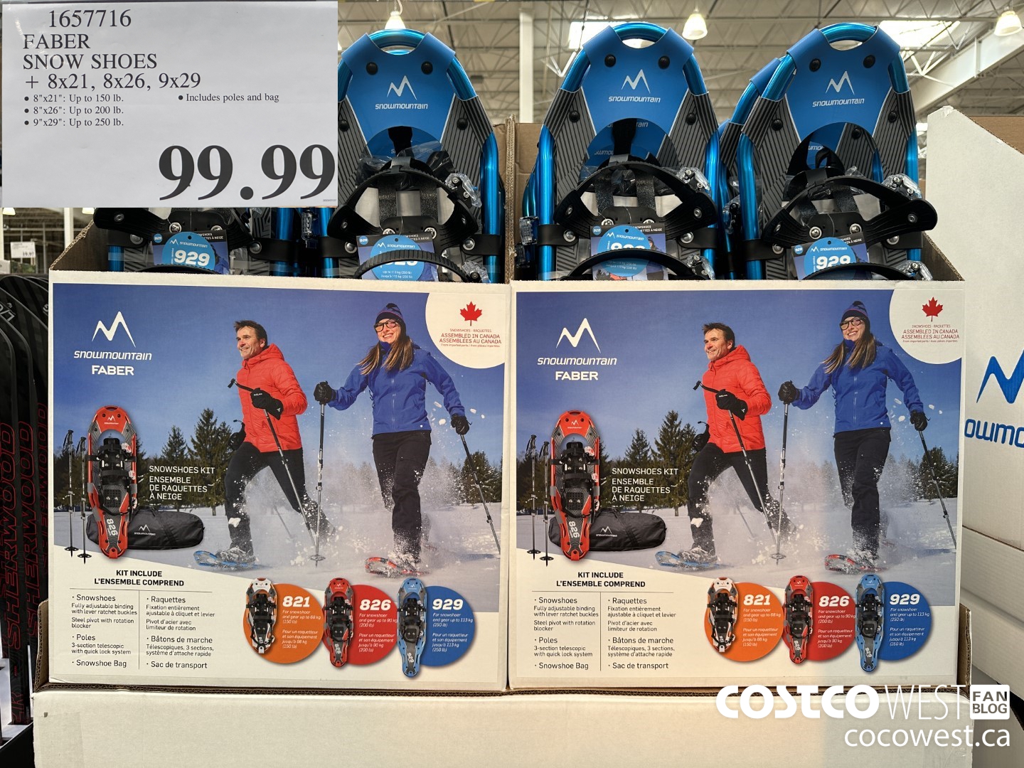 1657716 SNOW MOUNTAIN SNOW SHOES 8X21, 8X26, 9X29 $99.99