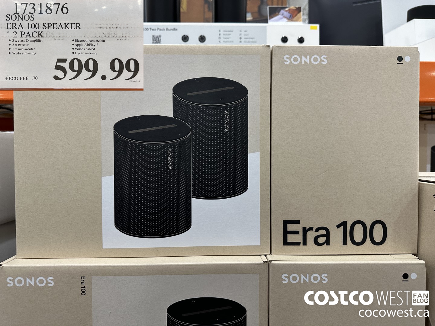 1731876 SONOS ERA 100 SPEAKER 2 PACK $599.99