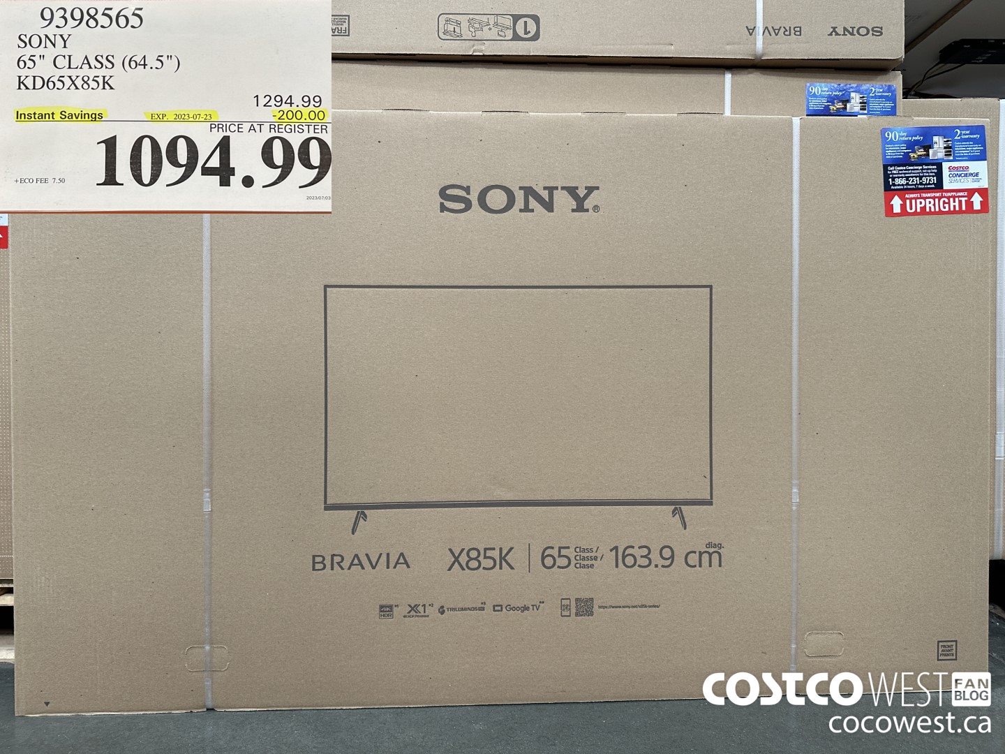 9398565 SONY 4K 65