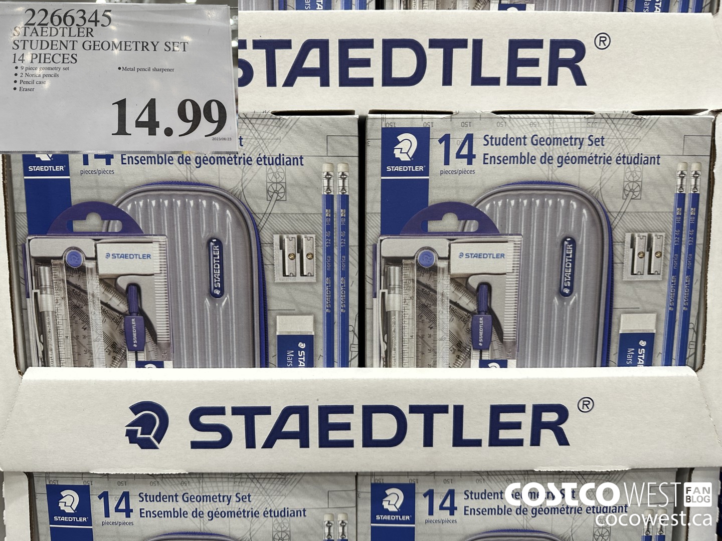 2266345 STAEDTLER STUDENT GEOMETRY SET 14 PIECES $14.99