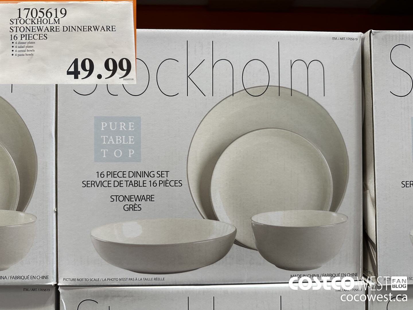 1705619 STOCKHOLM STONEWARE DINNERWARE 16 PIECES $49.99