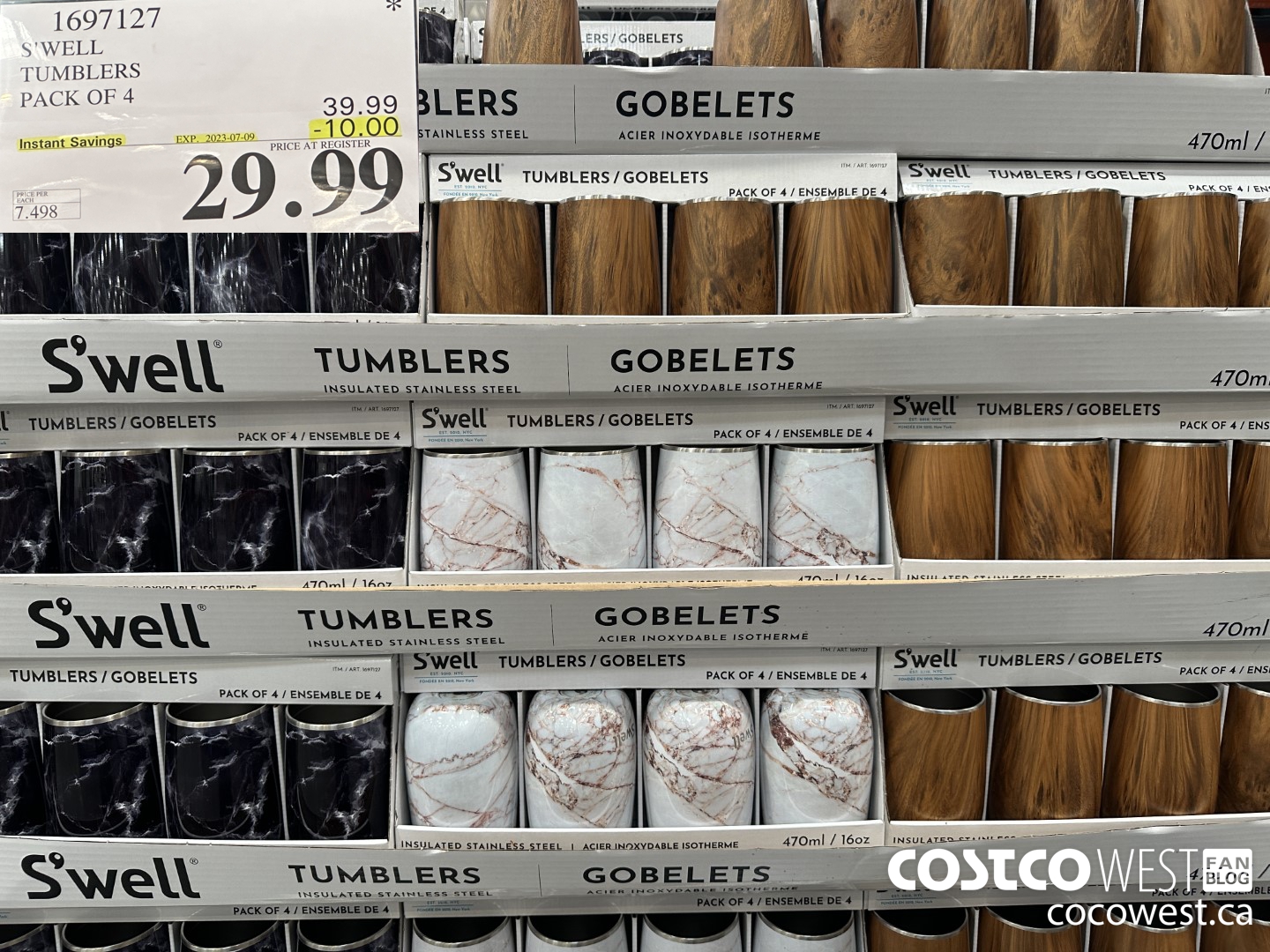 1697127 S'WELL WINE TUMBLERS PACK OF 4 ($10.00 INSTANT SAVINGS EXPIRES ON 2023-07-09) $29.99