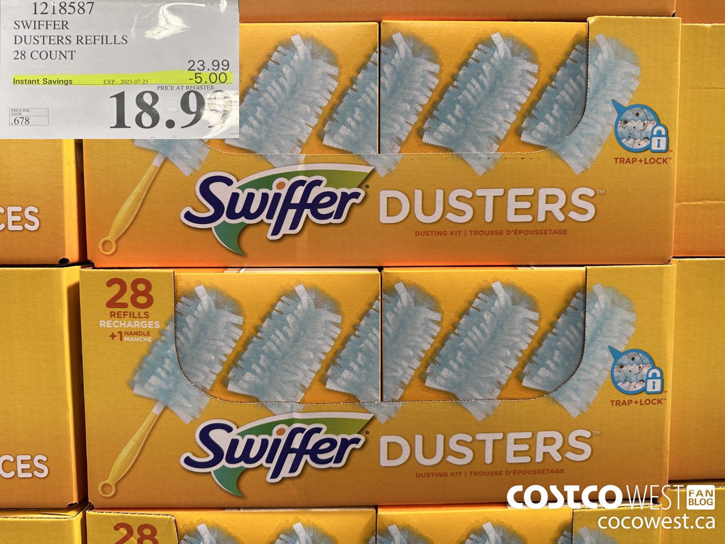 1218587 SWIFFER DUSTERS 28 COUNT ($5.00 INSTANT SAVINGS EXPIRES ON 2023-07-23) $18.99