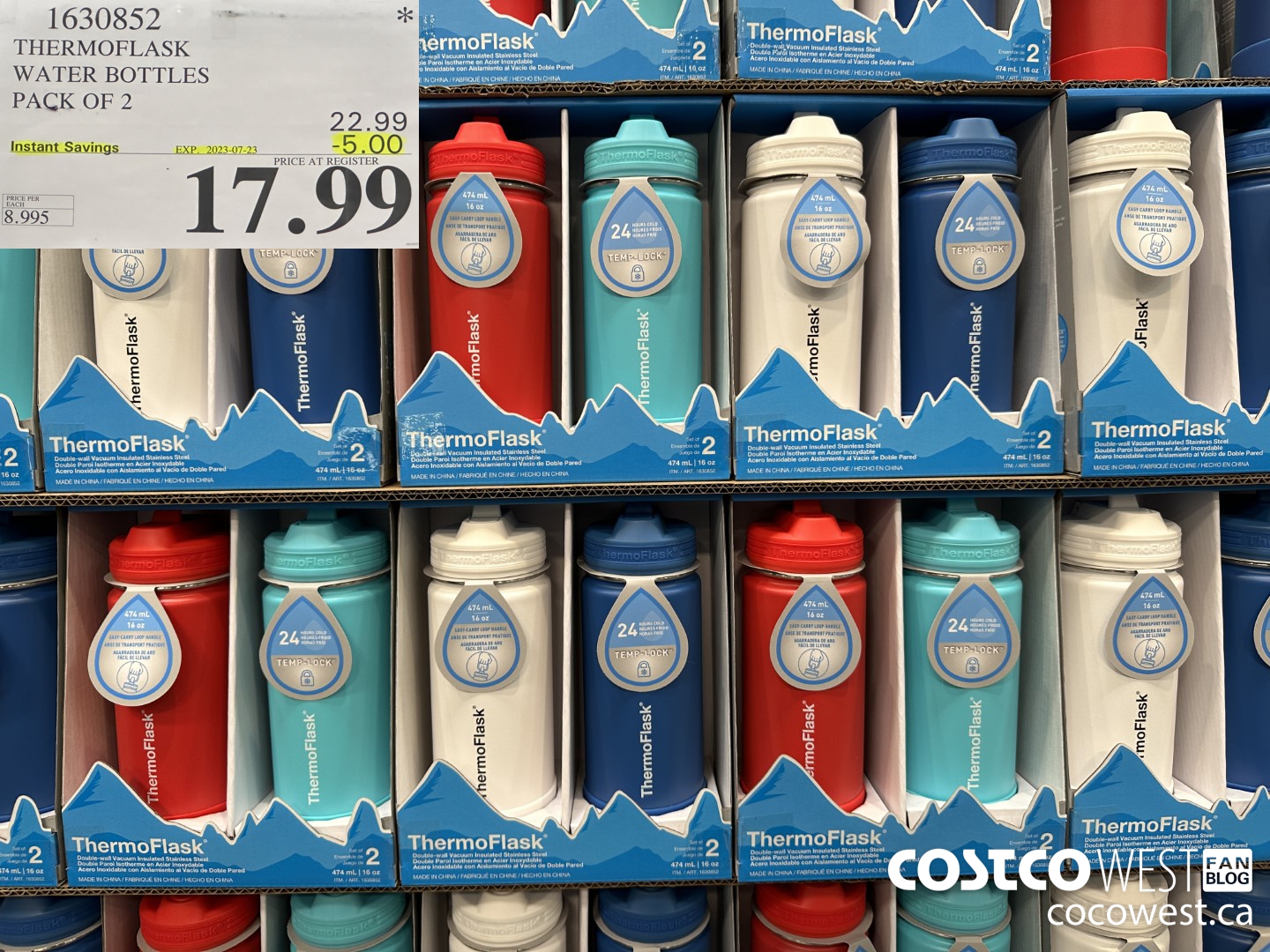 1630852 THERMOFLASK WATER BOTTLES PACK OF 2 ($5.00 INSTANT SAVINGS EXPIRES ON 2023-07-23) $17.99