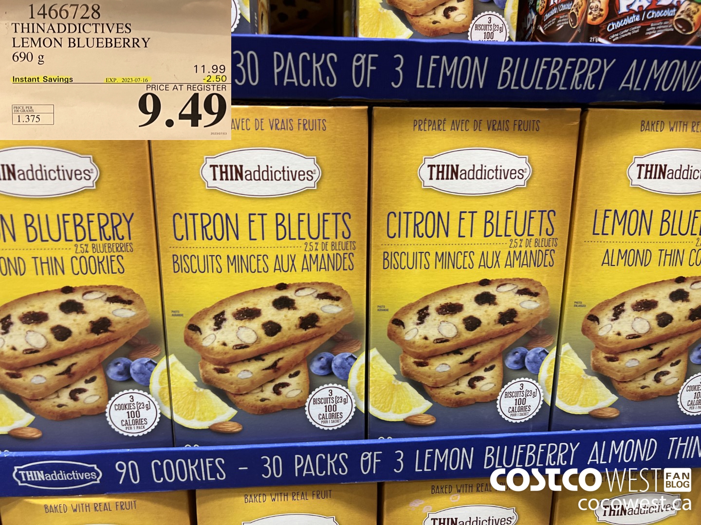 1466728 THINADDICTIVES LEMON BLUEBERRY 690 G ($2.50 INSTANT SAVINGS EXPIRES ON 2023-07-16) $9.49