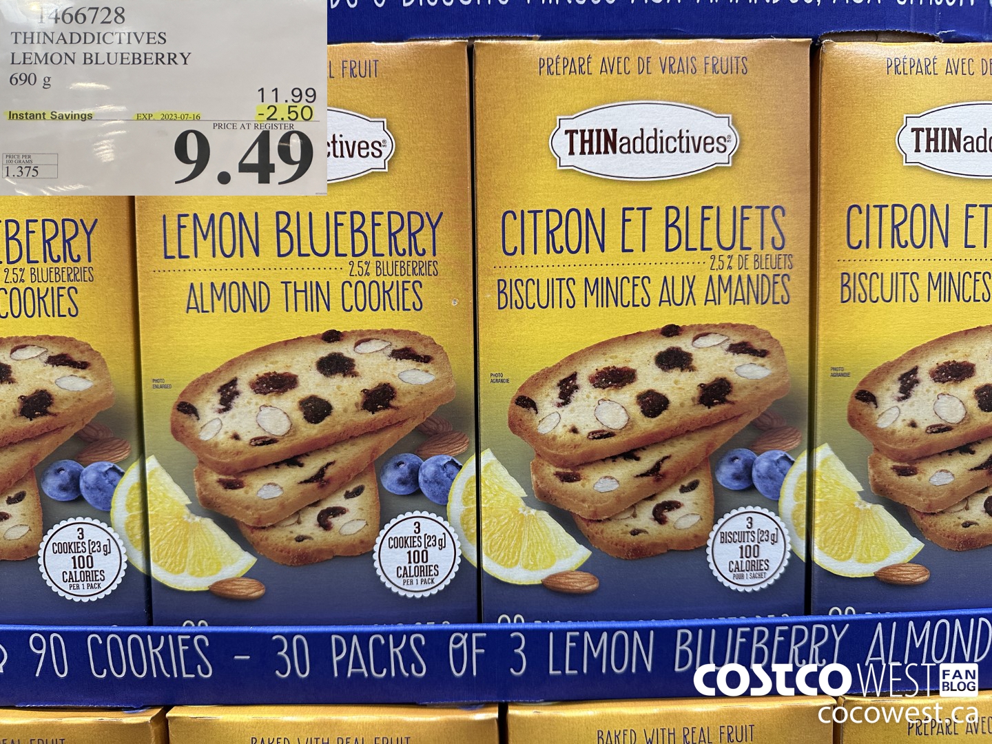 1466728 THINADDICTIVES LEMON BLUEBERRY 690 G ($2.50 INSTANT SAVINGS EXPIRES ON 2023-07-16) $9.49
