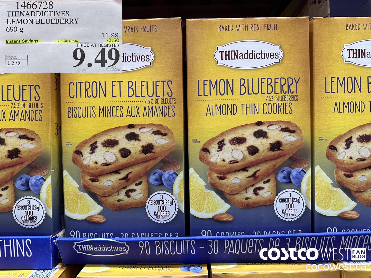 1466728 THINADDICTIVES LEMON BLUEBERRY 690 G ($2.50 INSTANT SAVINGS EXPIRES ON 2023-07-16) $9.49