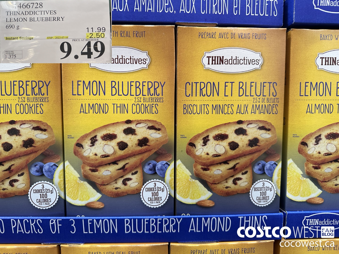 1466728 THINADDICTIVES LEMON BLUEBERRY 690 G ($2.50 INSTANT SAVINGS EXPIRES ON 2023-07-16) $9.49