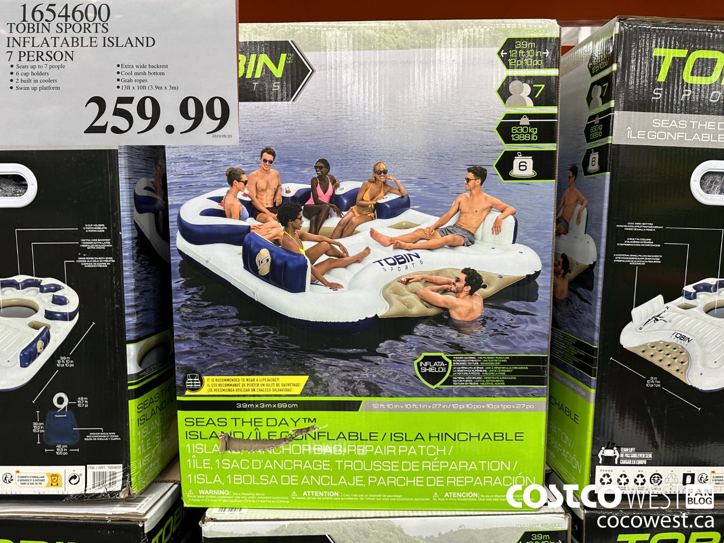 1654600 TOBIN SPORTS INFLATABLE ISLAND 7 PERSON $259.99