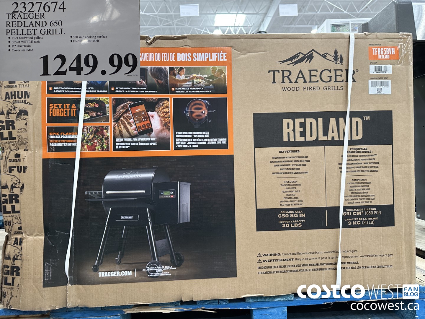 2327674 TRAEGER REDLAND 650 PELLET GRILL $1249.99