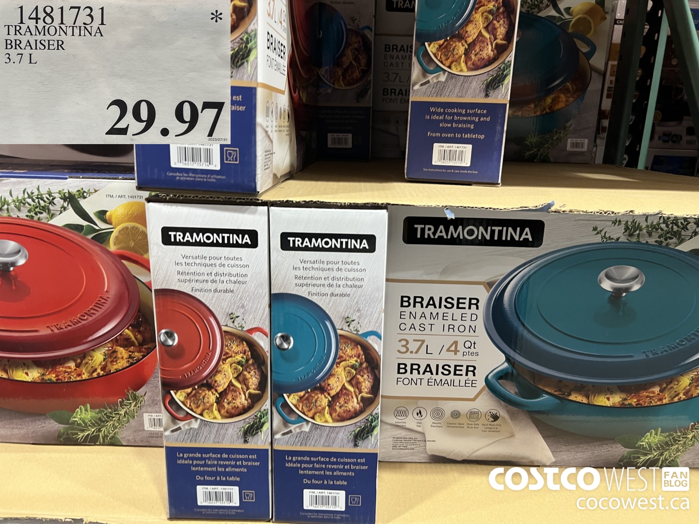 1481731 TRAMONTINA BRAISER 3 7 L 10 00 INSTANT SAVINGS EXPIRES ON 2023 07  02 39 99 - Costco East Fan Blog