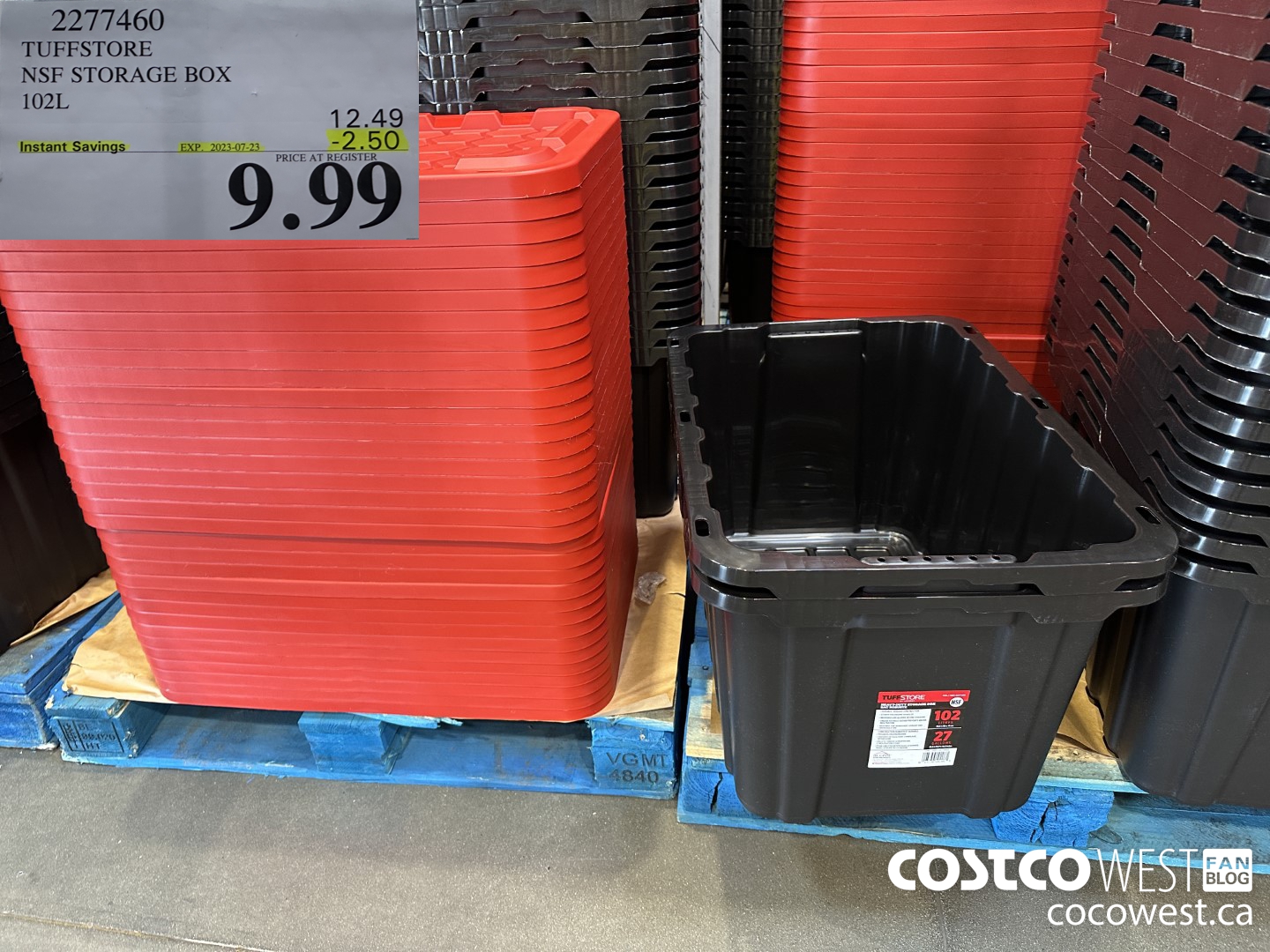 2277460 TUFFSTORE NSF STORAGE BOX 102L ($2.50 INSTANT SAVINGS EXPIRES ON 2023-07-23) $9.99