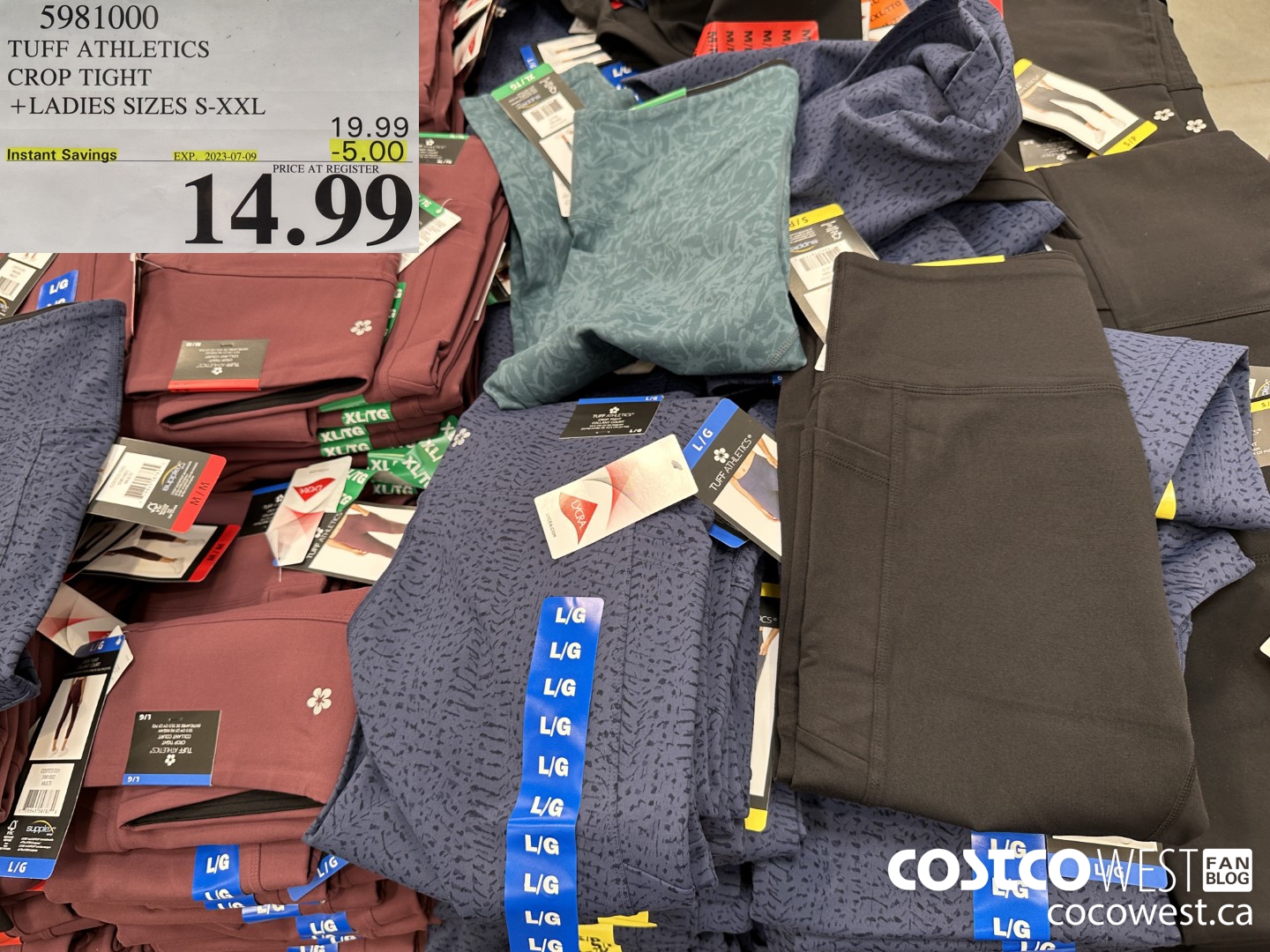 5981000 TUFF ATHLETICS CROP TIGHT LADIES SIZES S-XXL ($5.00 INSTANT SAVINGS EXPIRES ON 2023-07-09) $14.99