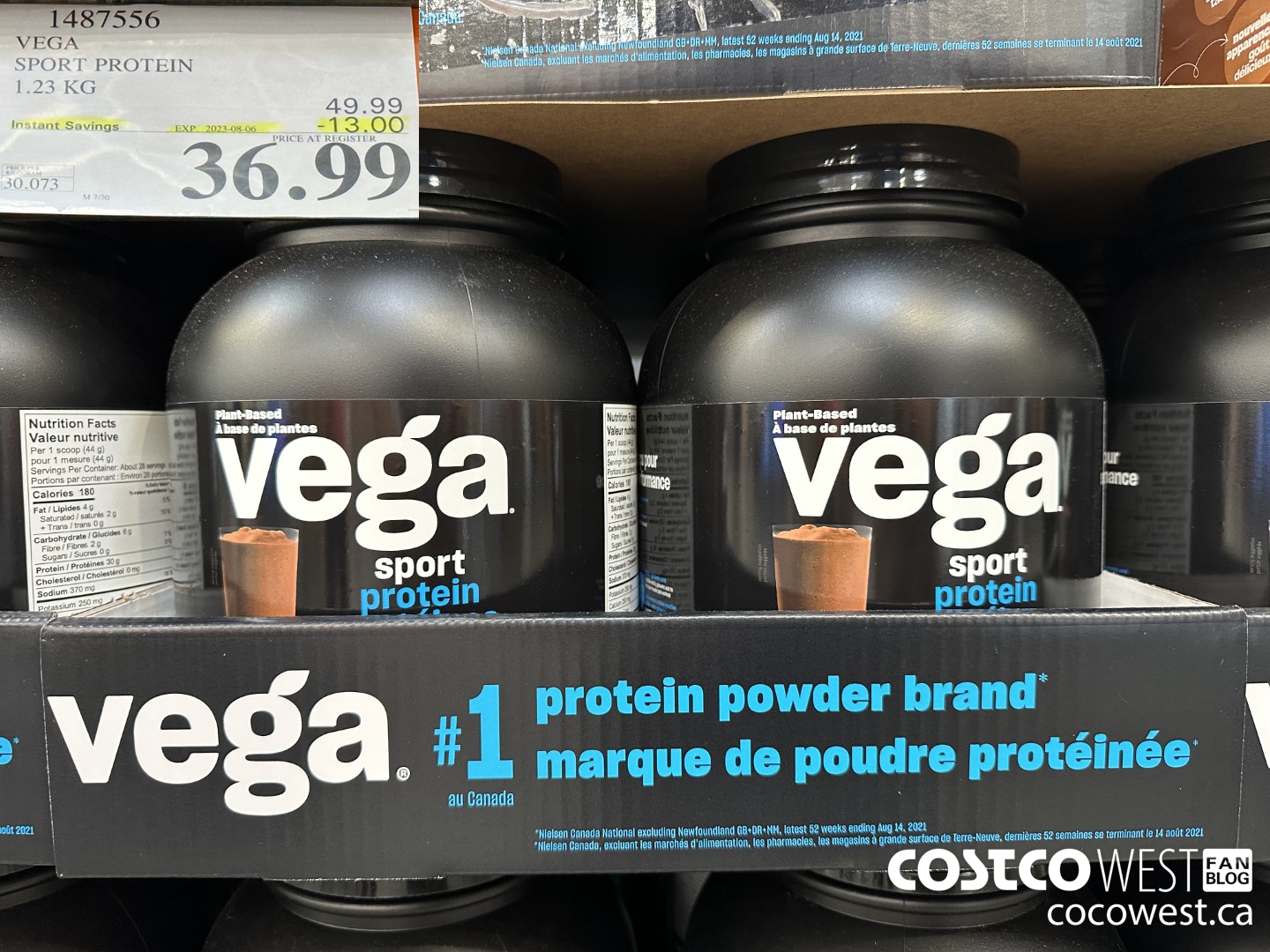1487556 VEGA SPORT PROTEIN 1.23 KG ($13.00 INSTANT SAVINGS EXPIRES ON 2023-08-06) $36.99