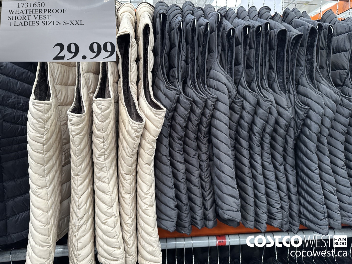 1731650 WEATHERPROOF SHORT VEST LADIES SIZES S-XXL $29.99