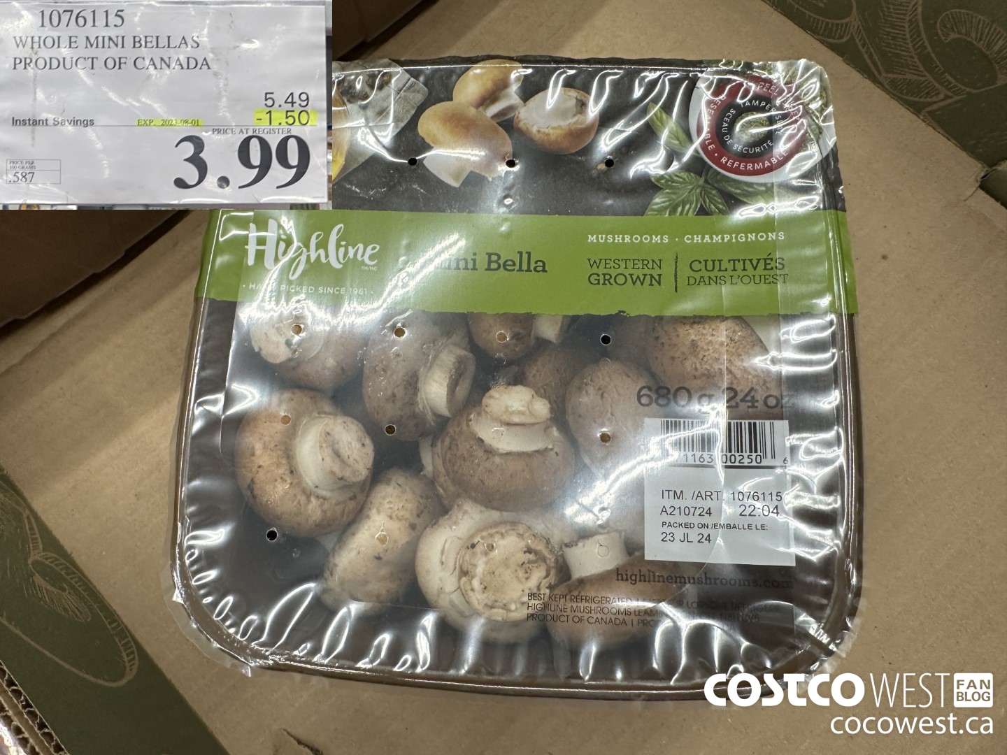 1076115 WHOLE MINI BELLAS PRODUCT OF CANADA ($1.50 INSTANT SAVINGS EXPIRES ON 2023-08-01) $3.99