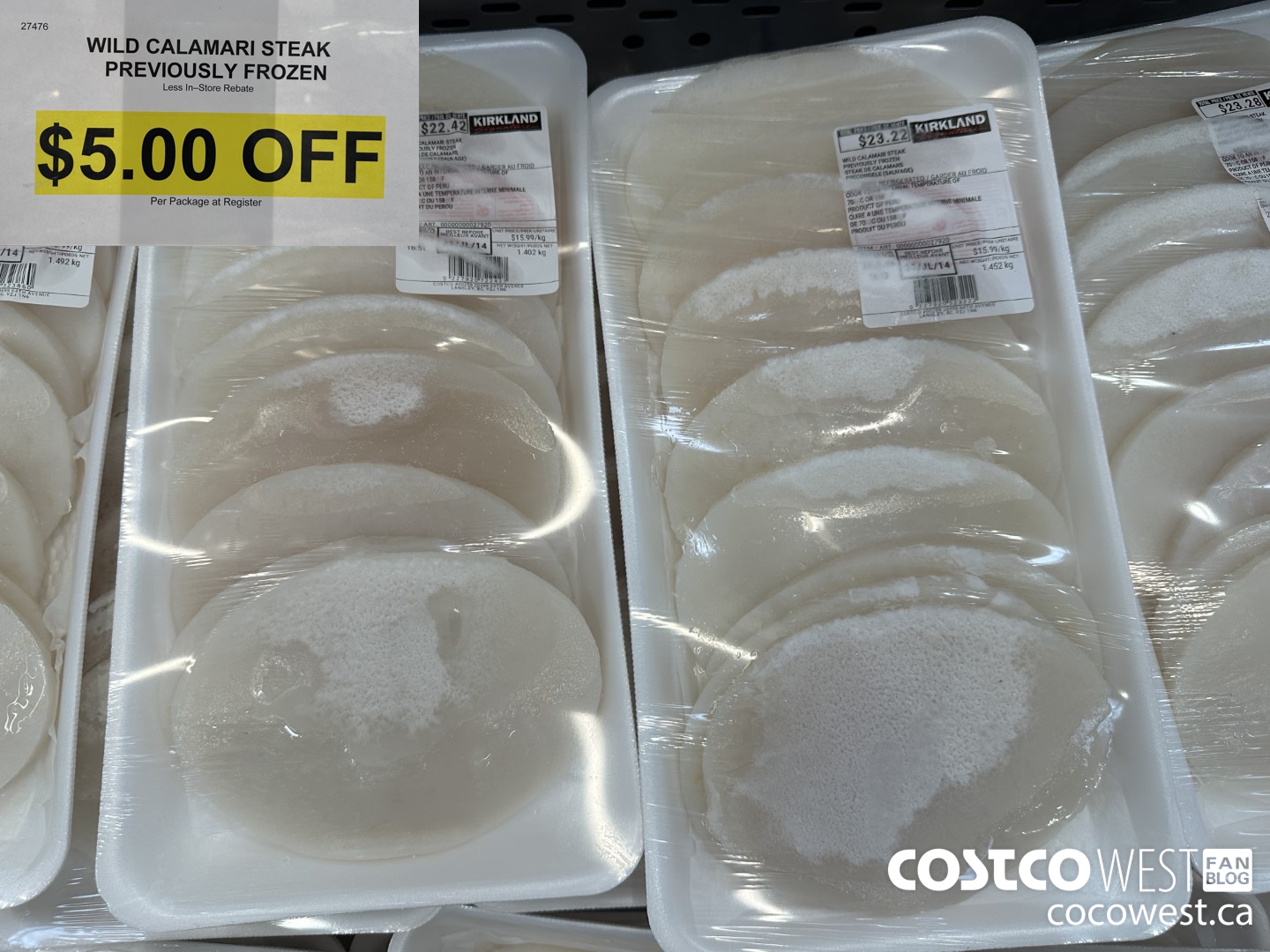 27476 WILD CALAMARI STEAK PREVIOUSLY FROZEN ($5.00 INSTANT SAVINGS)