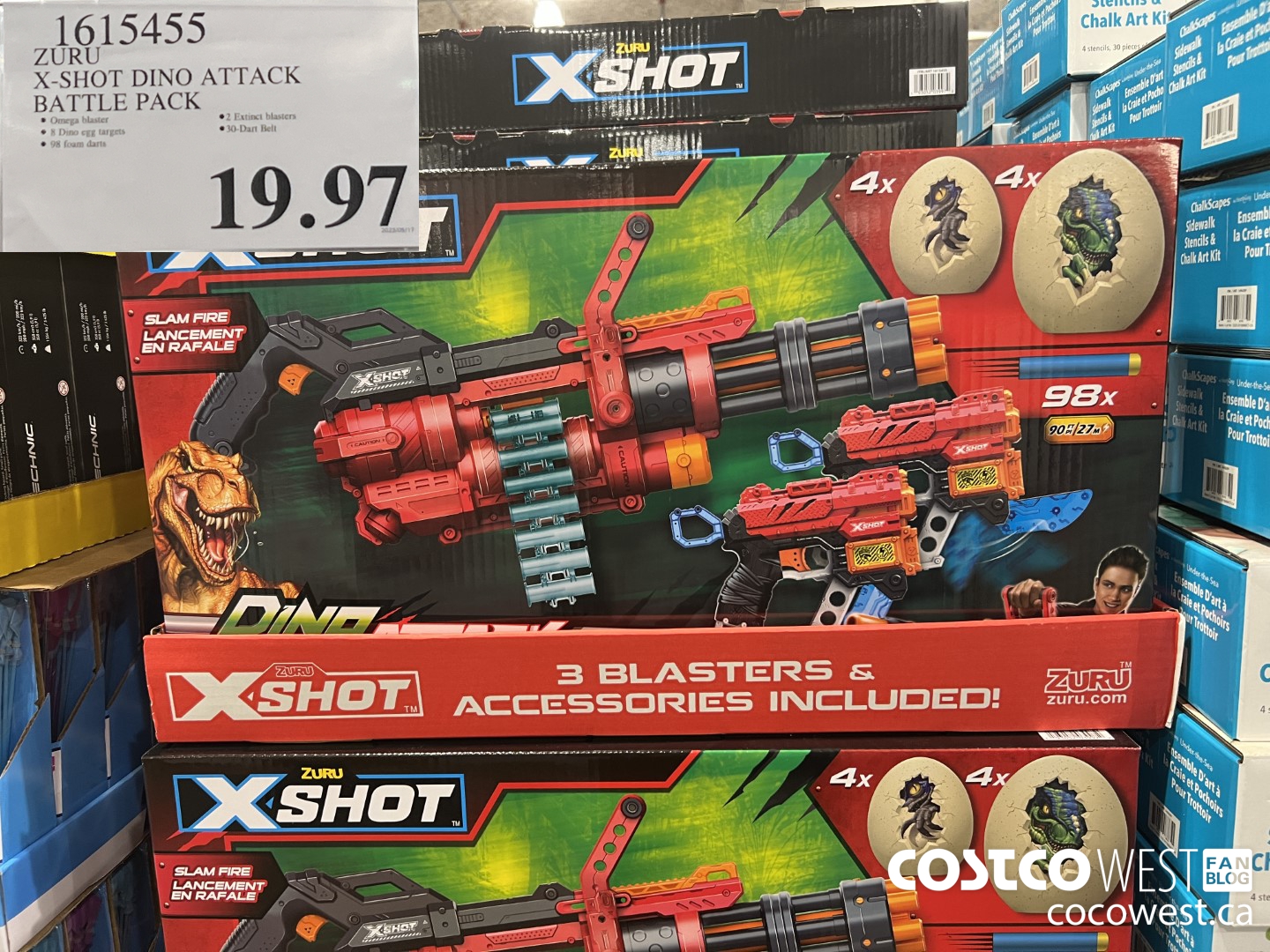 1615455 ZURU X-SHOT DINO ATTACK BATTLE PACK $19.97