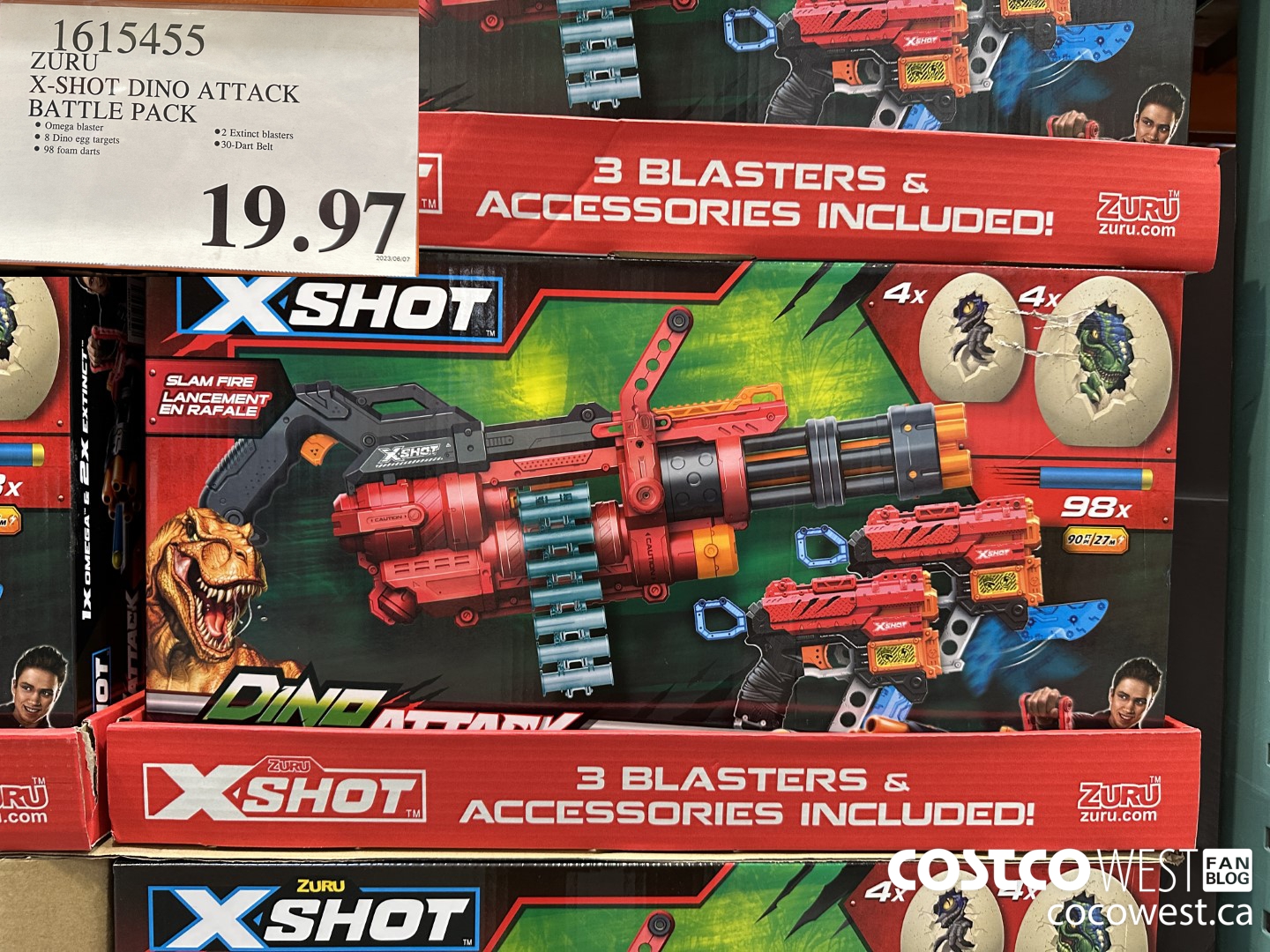 1615455 ZURU X-SHOT DINO ATTACK BATTLE PACK $19.97