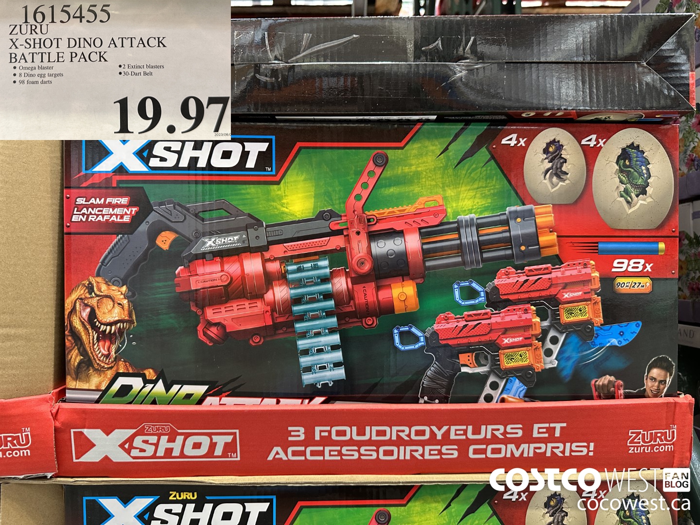 1615455 ZURU X-SHOT DINO ATTACK BATTLE PACK $19.97