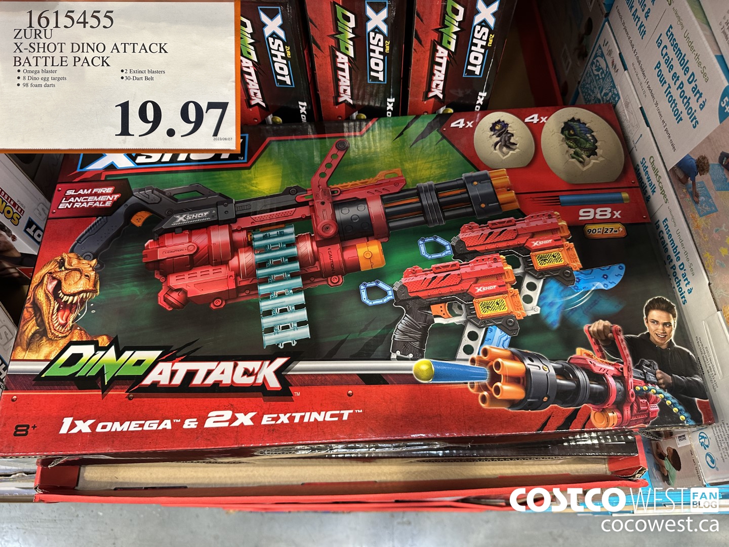 1615455 ZURU X-SHOT DINO ATTACK BATTLE PACK $19.97