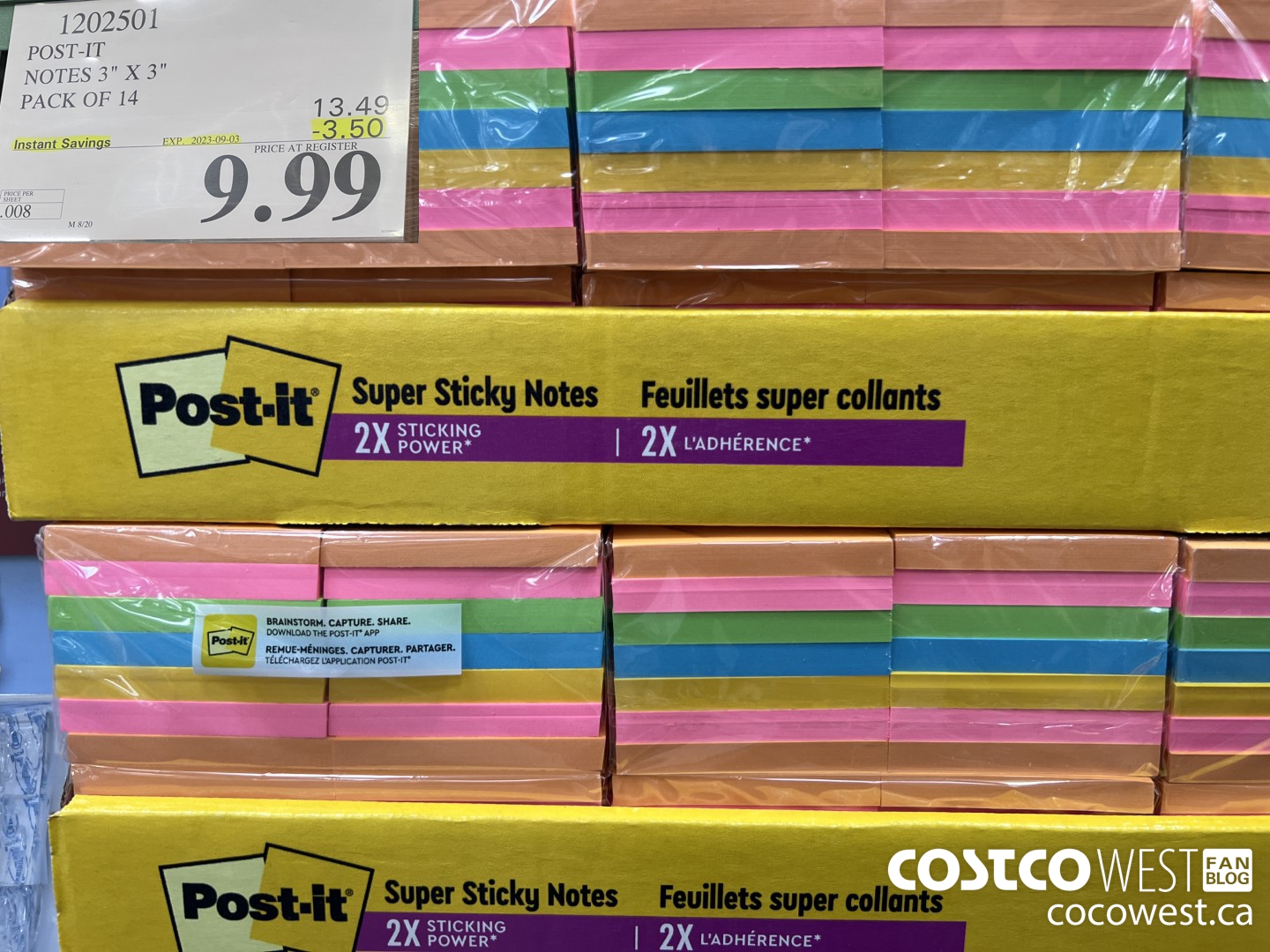 1202501 3M POST-IT NOTES 3