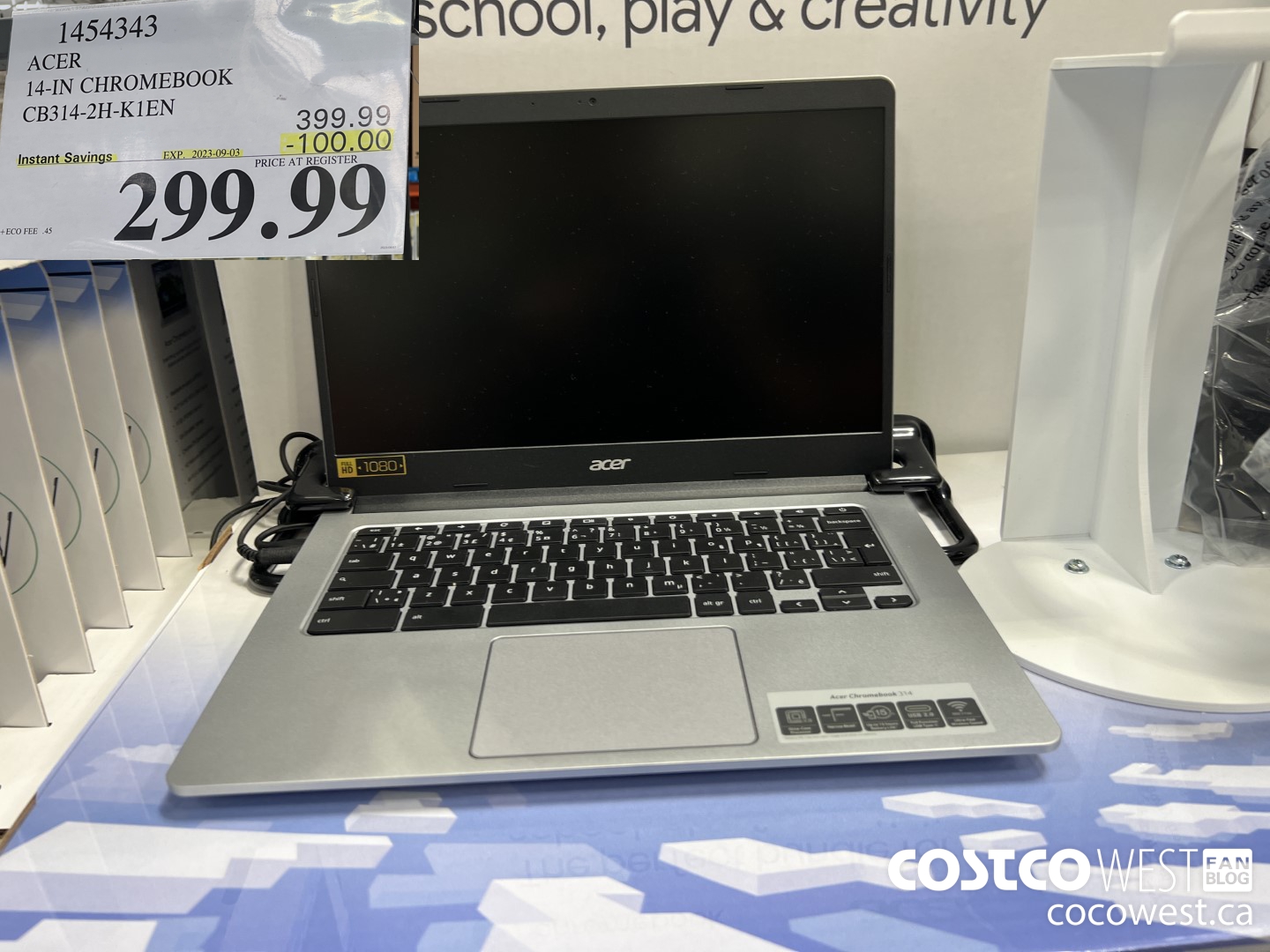 1454343 ACER 14-IN CHROMEBOOK CB314-2H-K1EN ($100.00 INSTANT SAVINGS EXPIRES ON 2023-09-03) $299.99