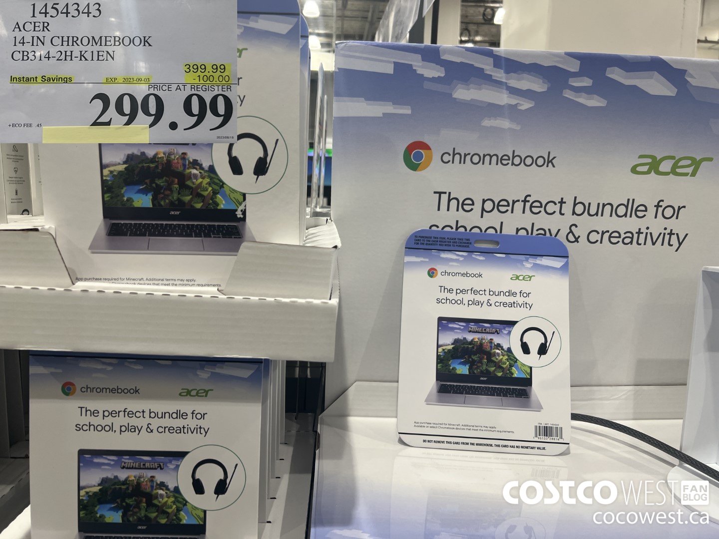 1454343 ACER 14-IN CHROMEBOOK CB314-2H-K1EN ($100.00 INSTANT SAVINGS EXPIRES ON 2023-09-03) $299.99