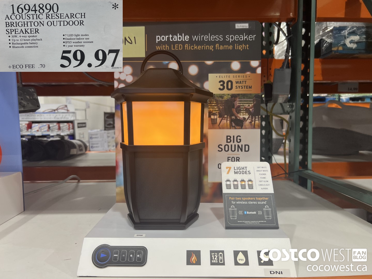 1694890 ACOUSTIC RESEARCH BRIGHTON OUTDOOR SPEAKER $59.97