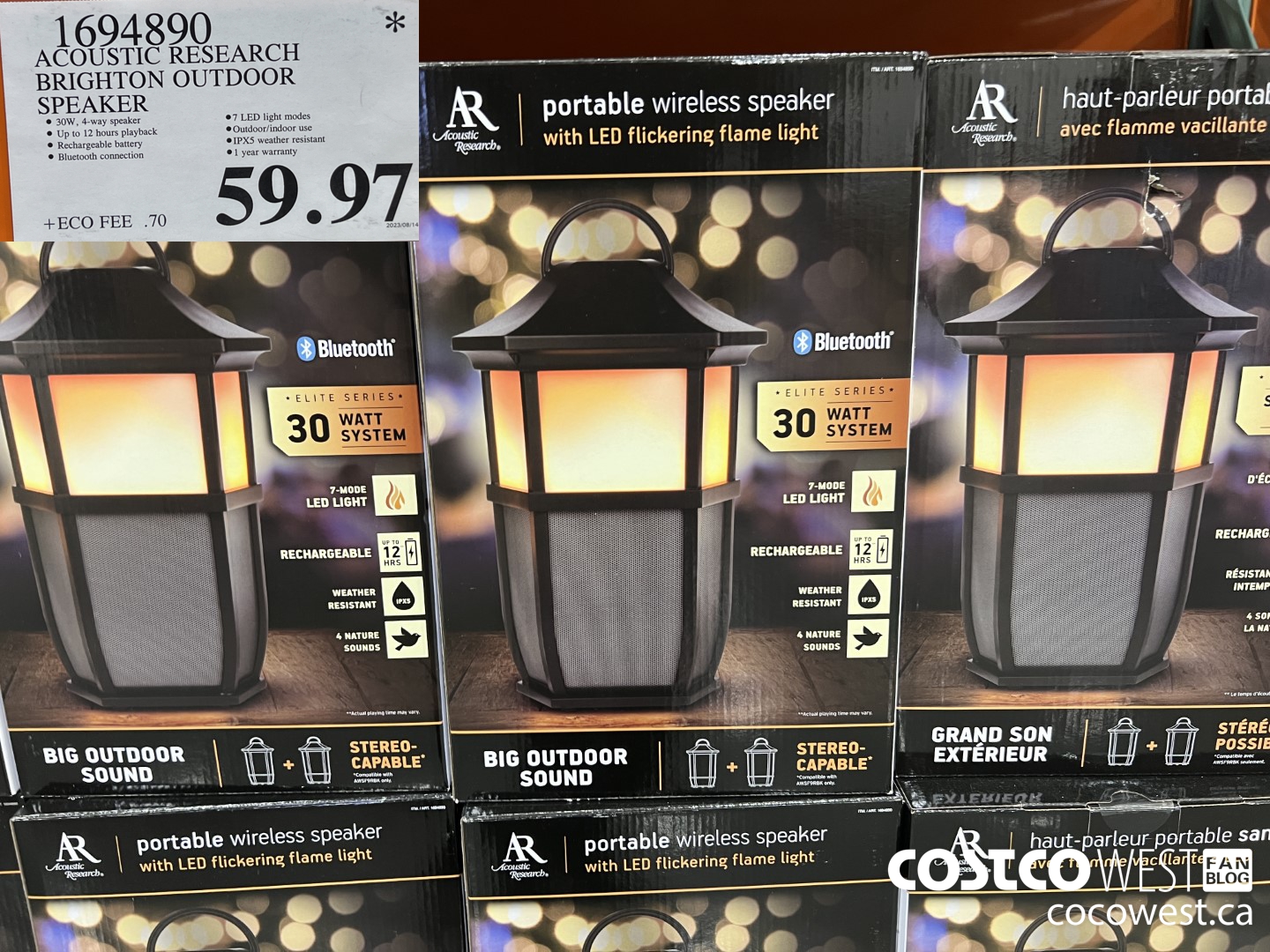 1694890 ACOUSTIC RESEARCH BRIGHTON OUTDOOR SPEAKER $59.97