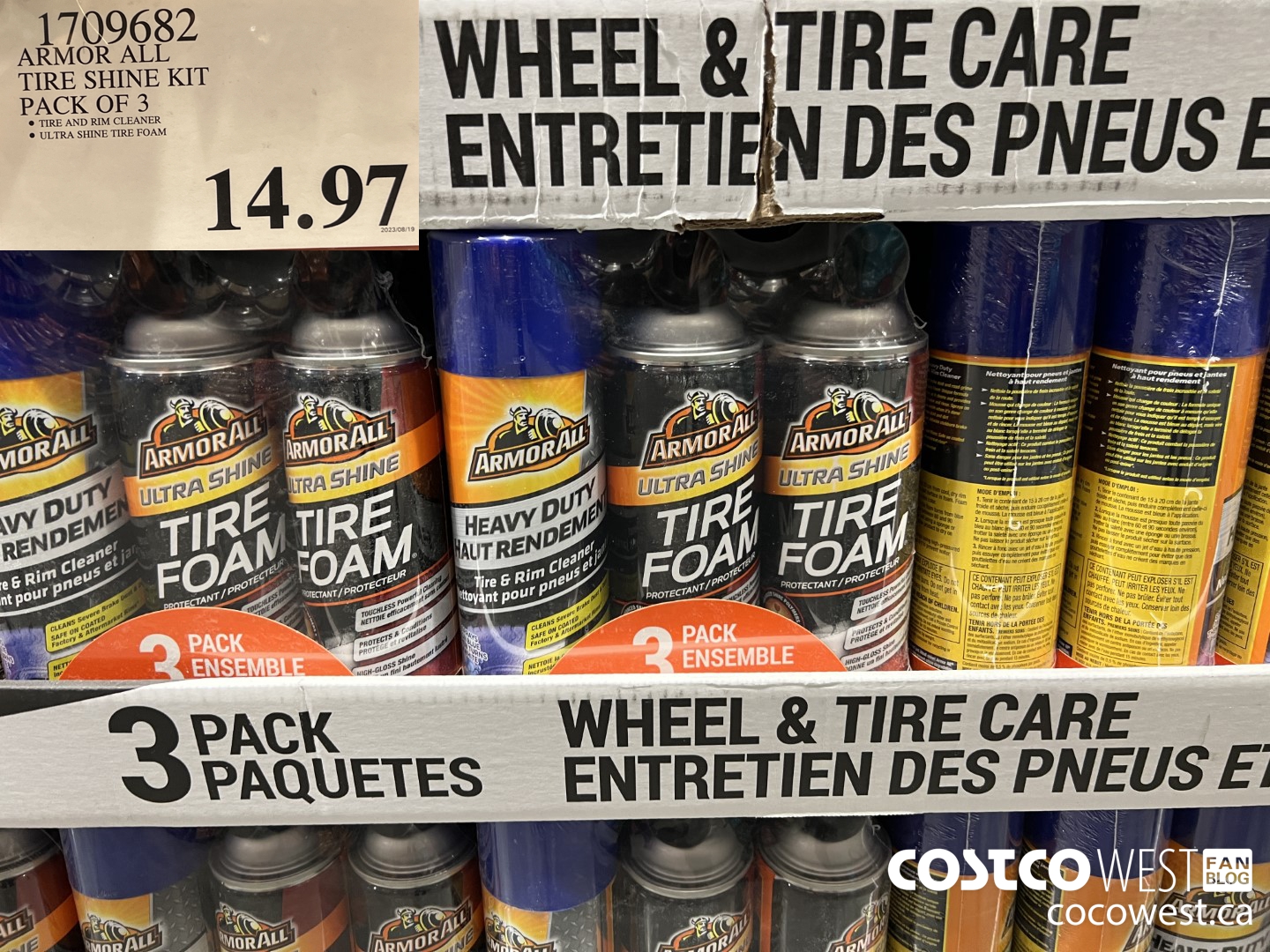 1709682 ARMOR ALL TIRE SHINE KIT PACK OF 3 $14.97