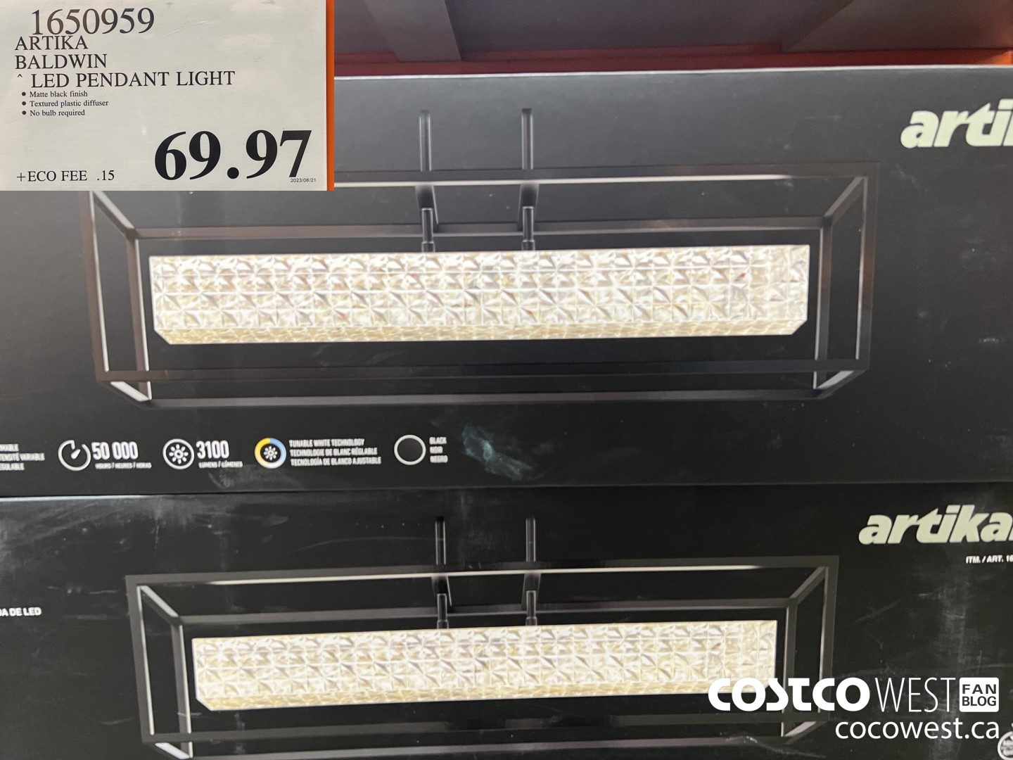 1650959 ARTIKA BALDWIN LED PENDANT LIGHT $69.97