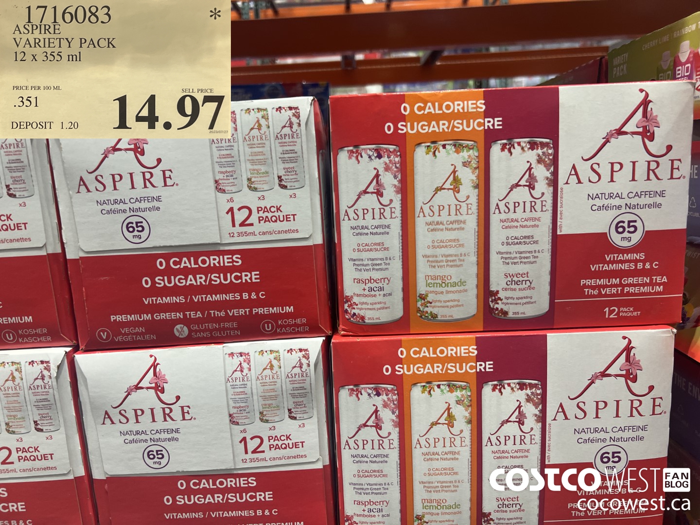 1716083 ASPIRE VARIETY PACK 12 X 355 ML $14.97