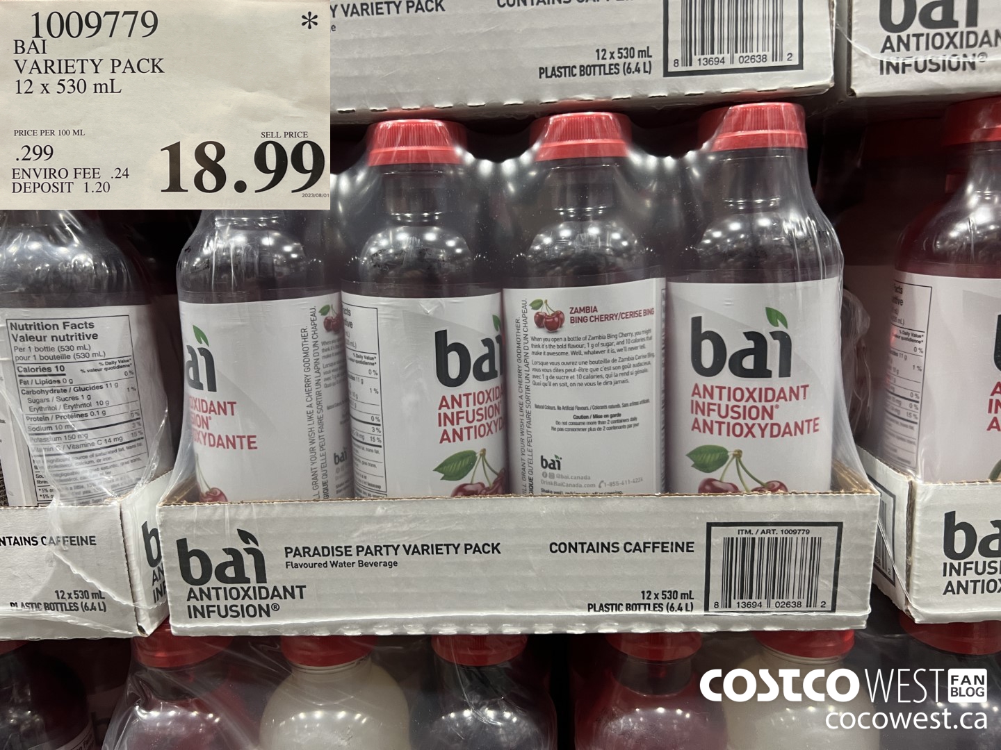 1009779 BAI VARIETY PACK 12 X 530 ML $18.99