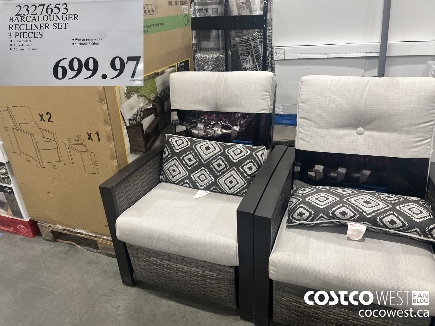 2327653 BARCALOUNGER RECLINING SET 3 PIECES $699.97